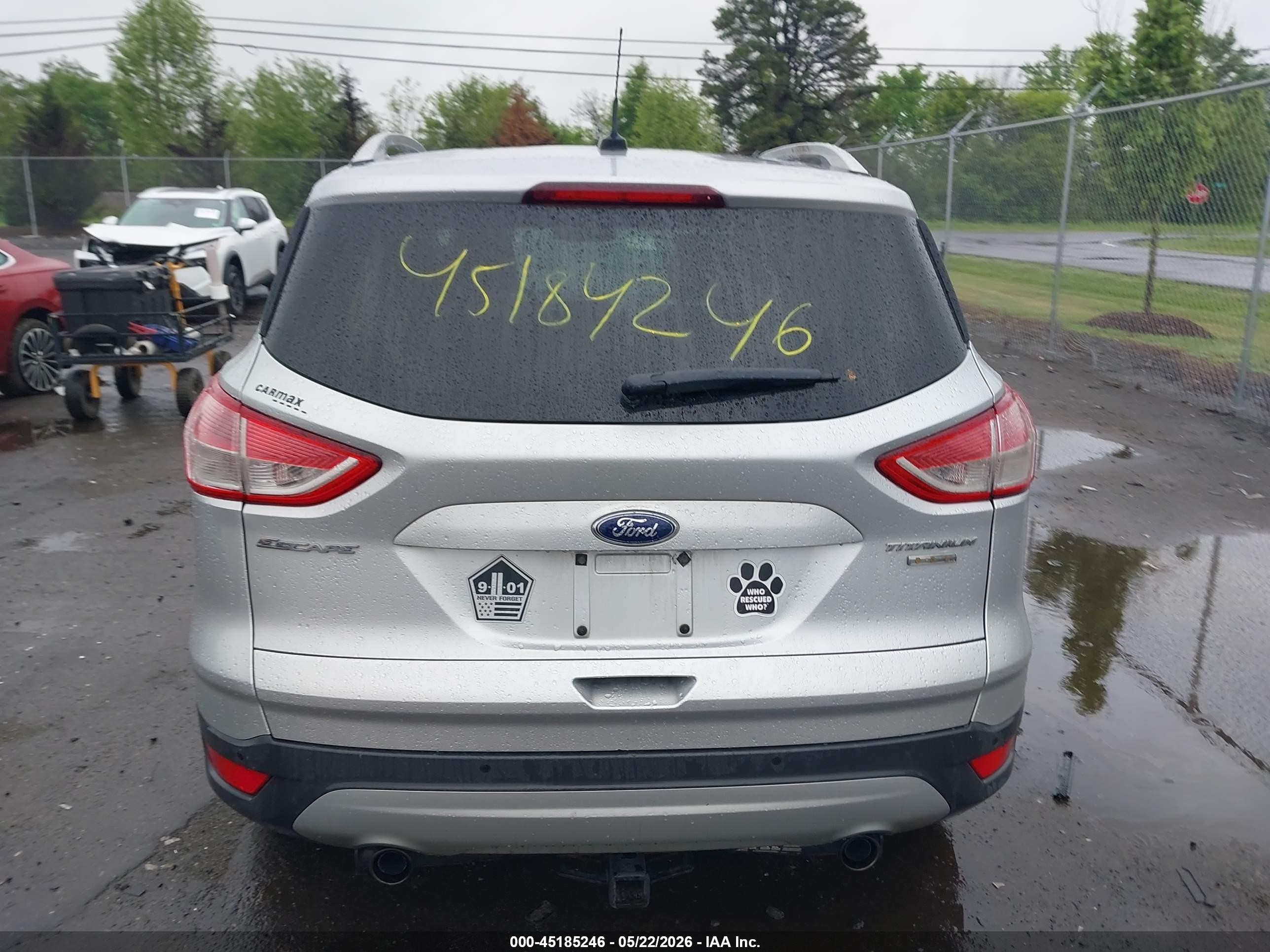 2013 Ford Escape Titanium Silver vin: 1FMCU9J9XDUA72174