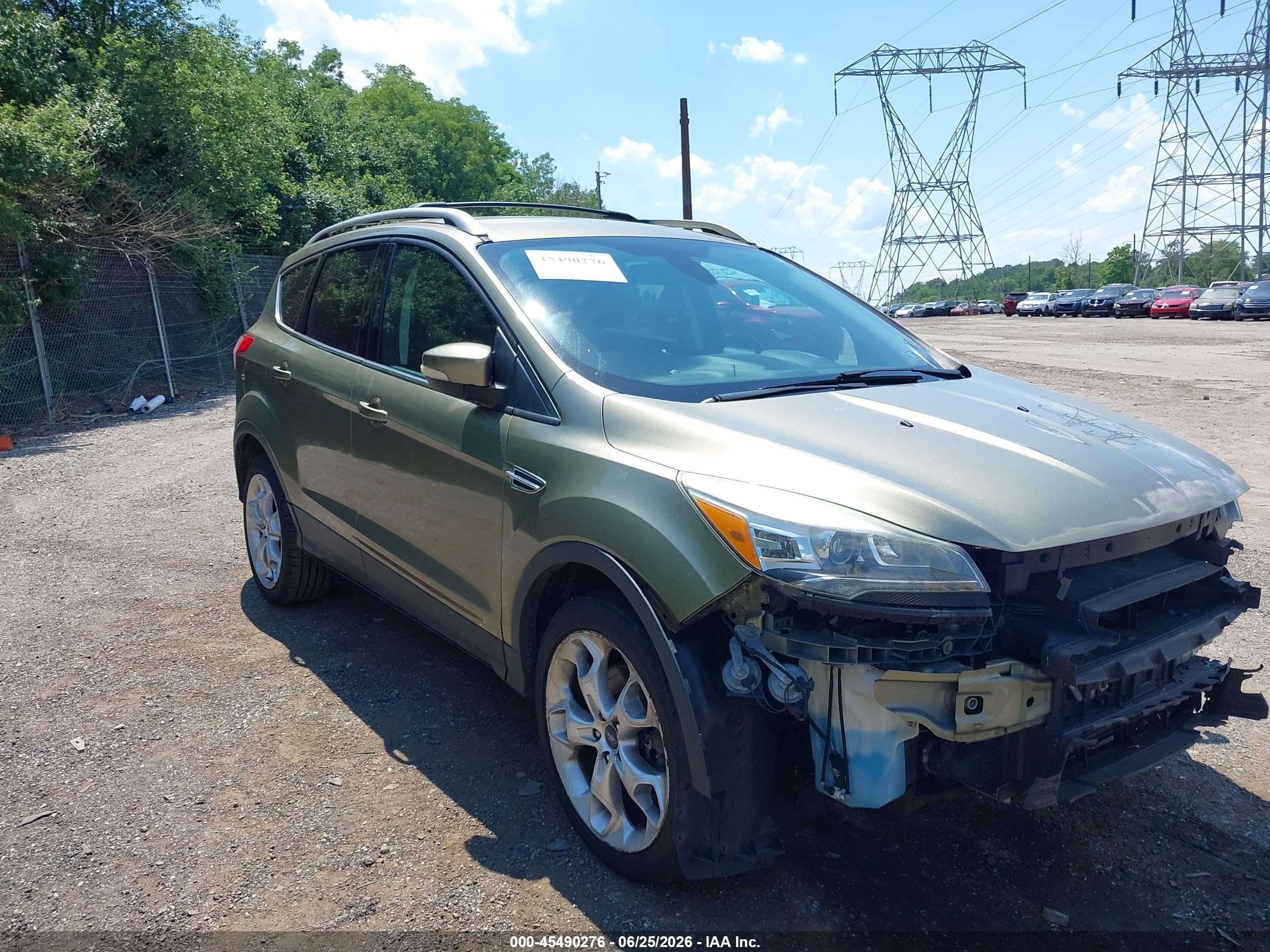 2013 Ford Escape Titanium Green vin: 1FMCU9J9XDUB19882