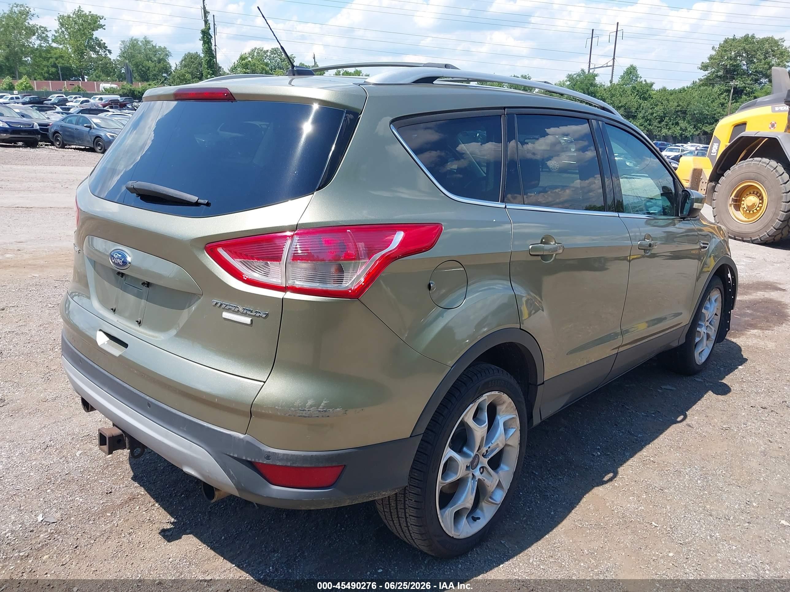 2013 Ford Escape Titanium Green vin: 1FMCU9J9XDUB19882
