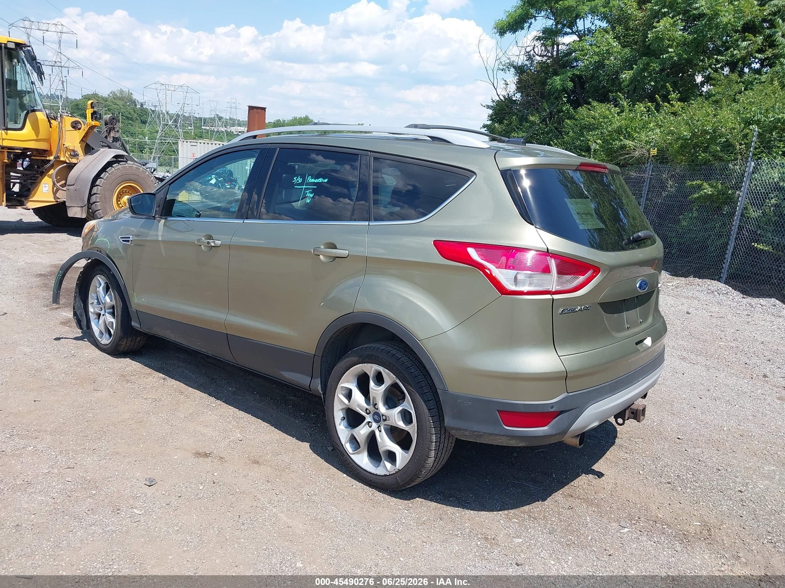 2013 Ford Escape Titanium Green vin: 1FMCU9J9XDUB19882