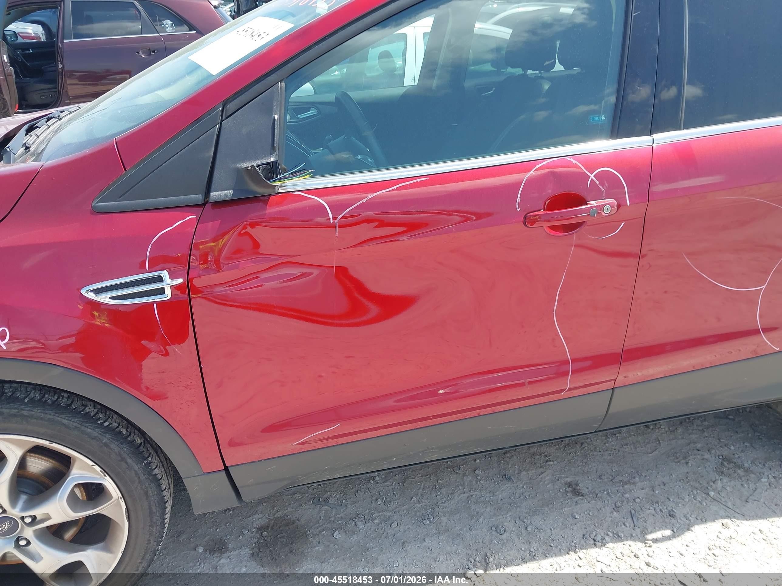 2013 Ford Escape Titanium Red vin: 1FMCU9J9XDUB53238