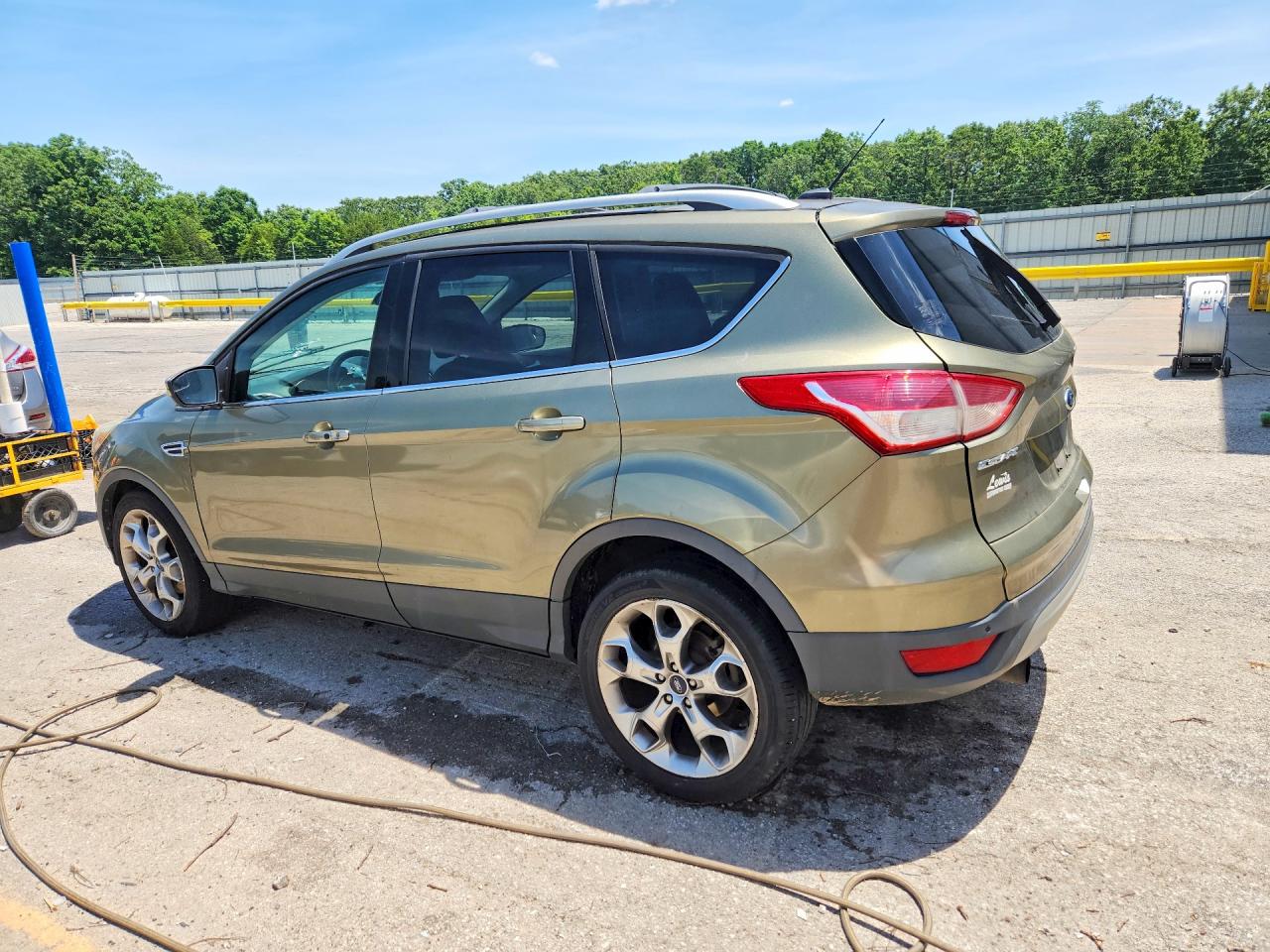 2013 Ford Escape Titanium Green vin: 1FMCU9J9XDUB90578