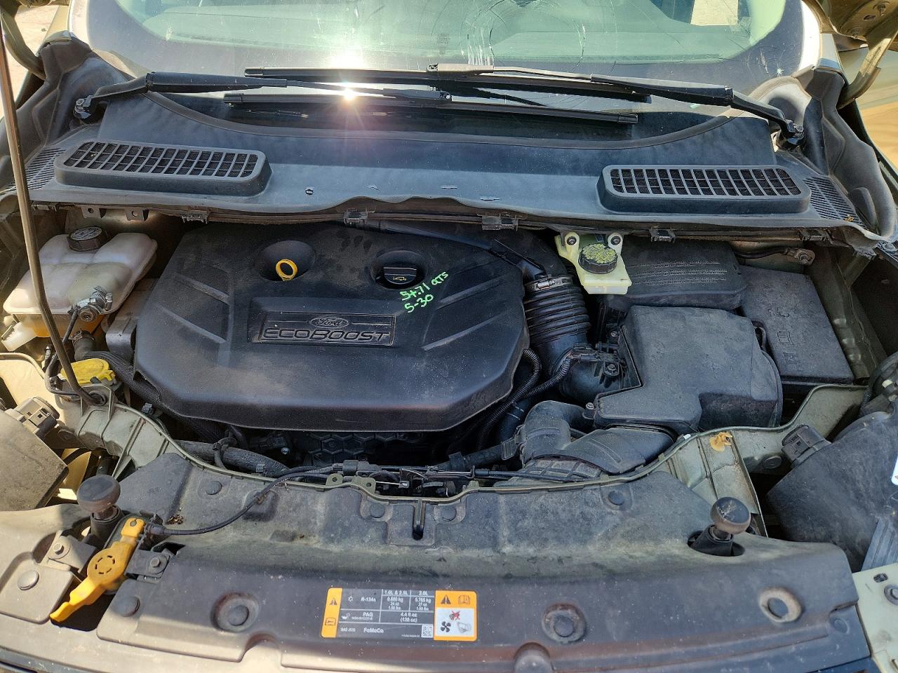 2013 Ford Escape Titanium Green vin: 1FMCU9J9XDUB90578