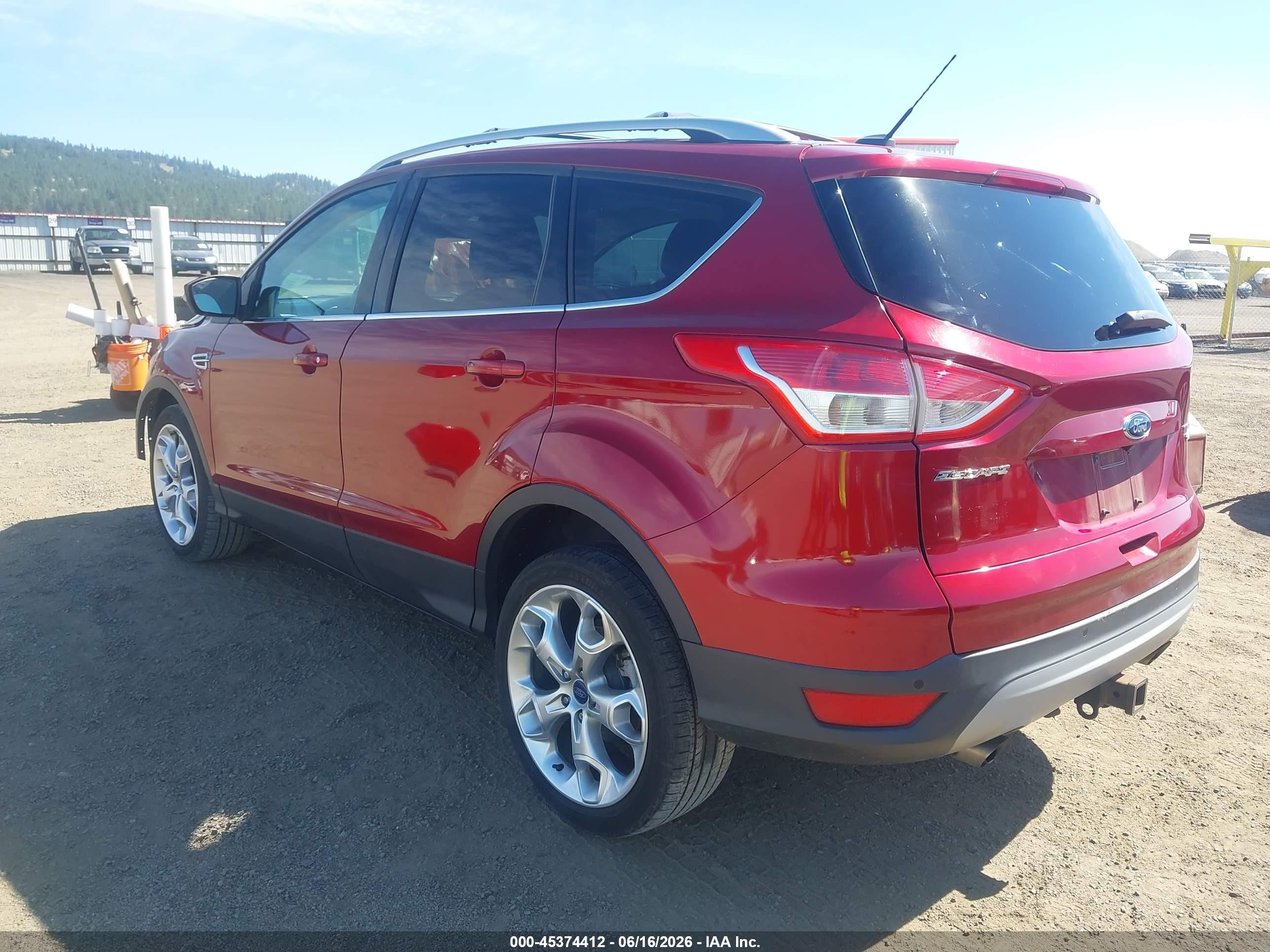 2013 Ford Escape Titanium Red vin: 1FMCU9J9XDUD55478