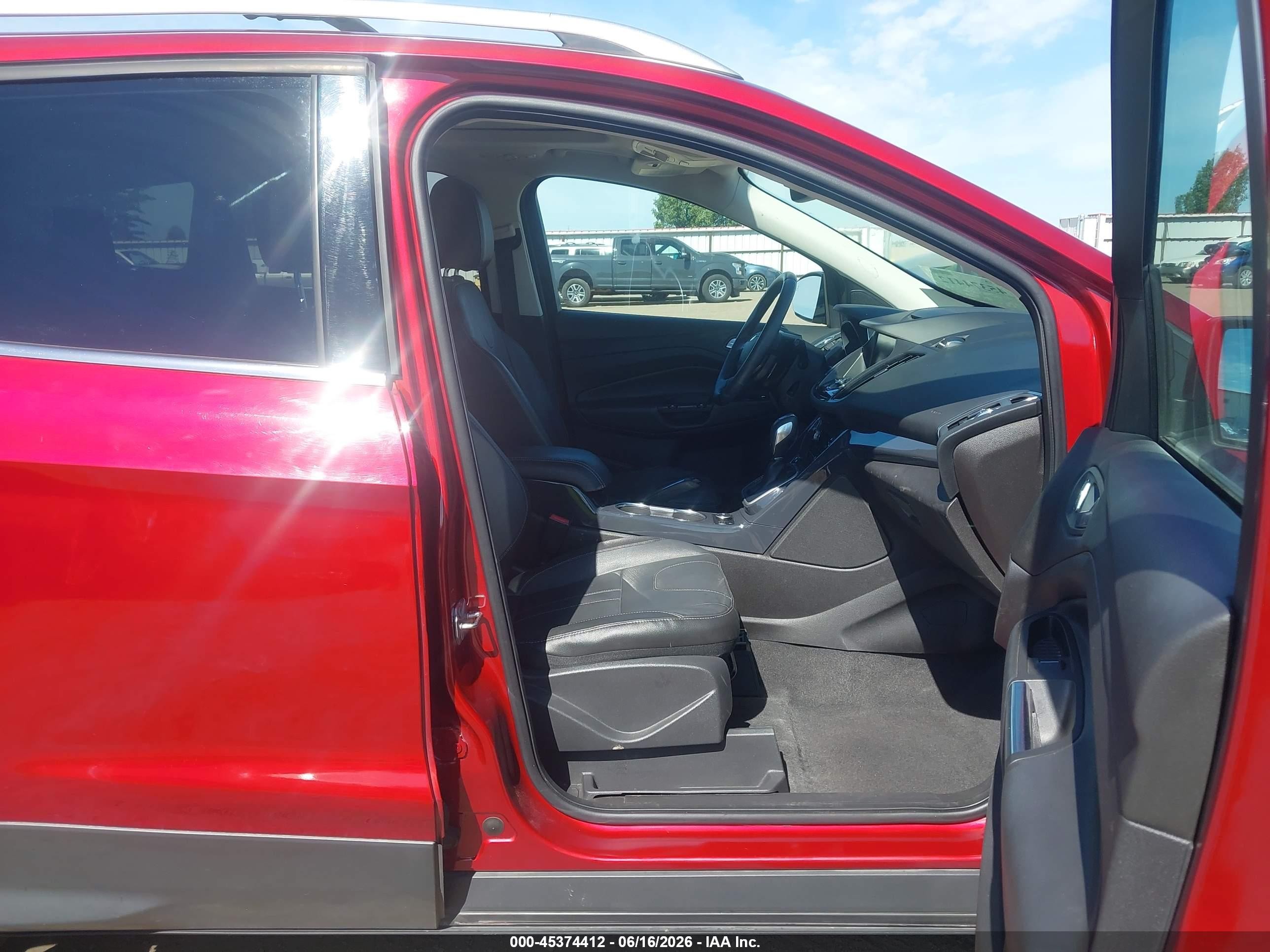 2013 Ford Escape Titanium Red vin: 1FMCU9J9XDUD55478