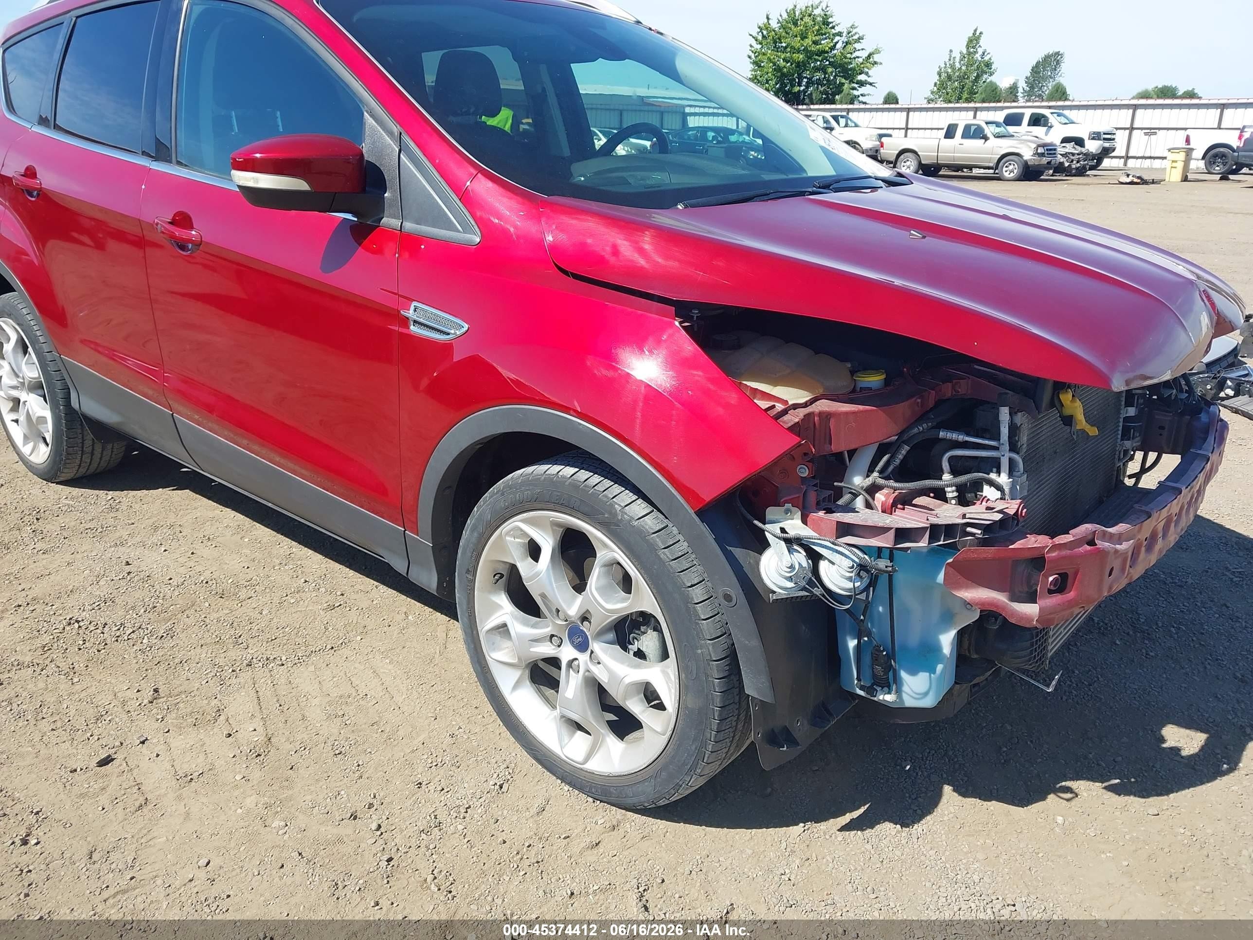 2013 Ford Escape Titanium Red vin: 1FMCU9J9XDUD55478