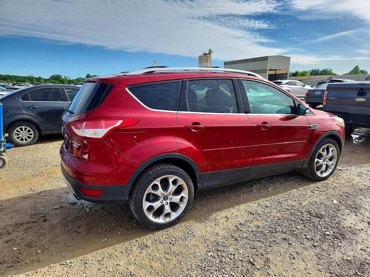 2013 Ford Escape Titanium Red vin: 1FMCU9J9XDUD69087