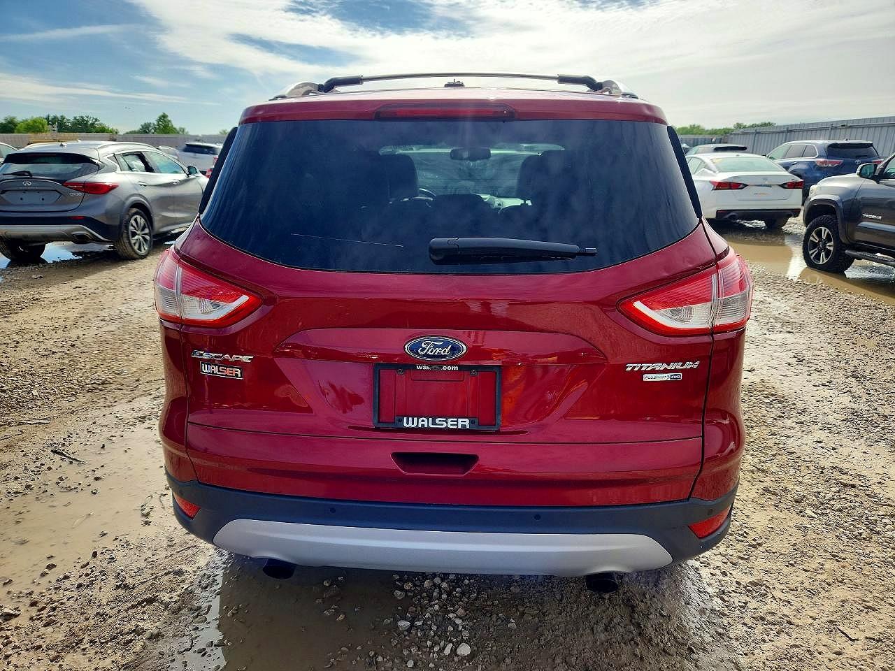 2013 Ford Escape Titanium Red vin: 1FMCU9J9XDUD69087