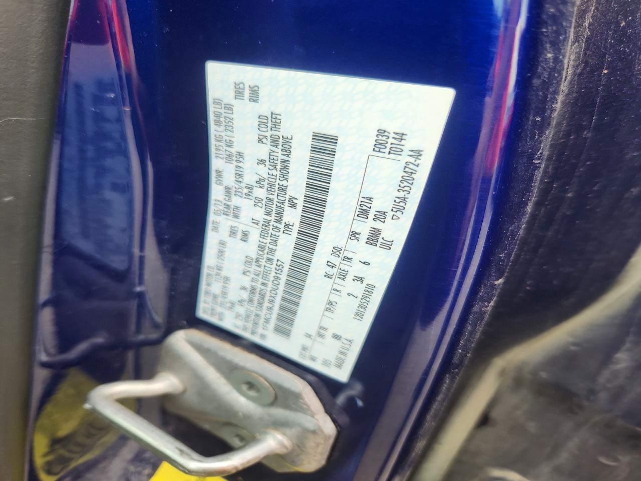 2013 Ford Escape Titanium Blue vin: 1FMCU9J9XDUD91557