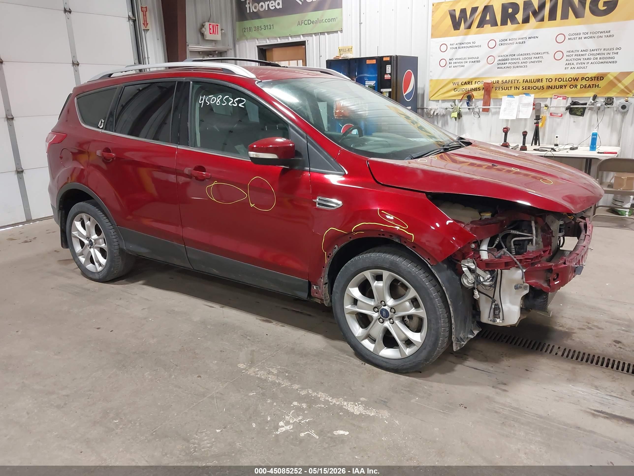 2014 Ford Escape Titanium Red vin: 1FMCU9J9XEUA13742