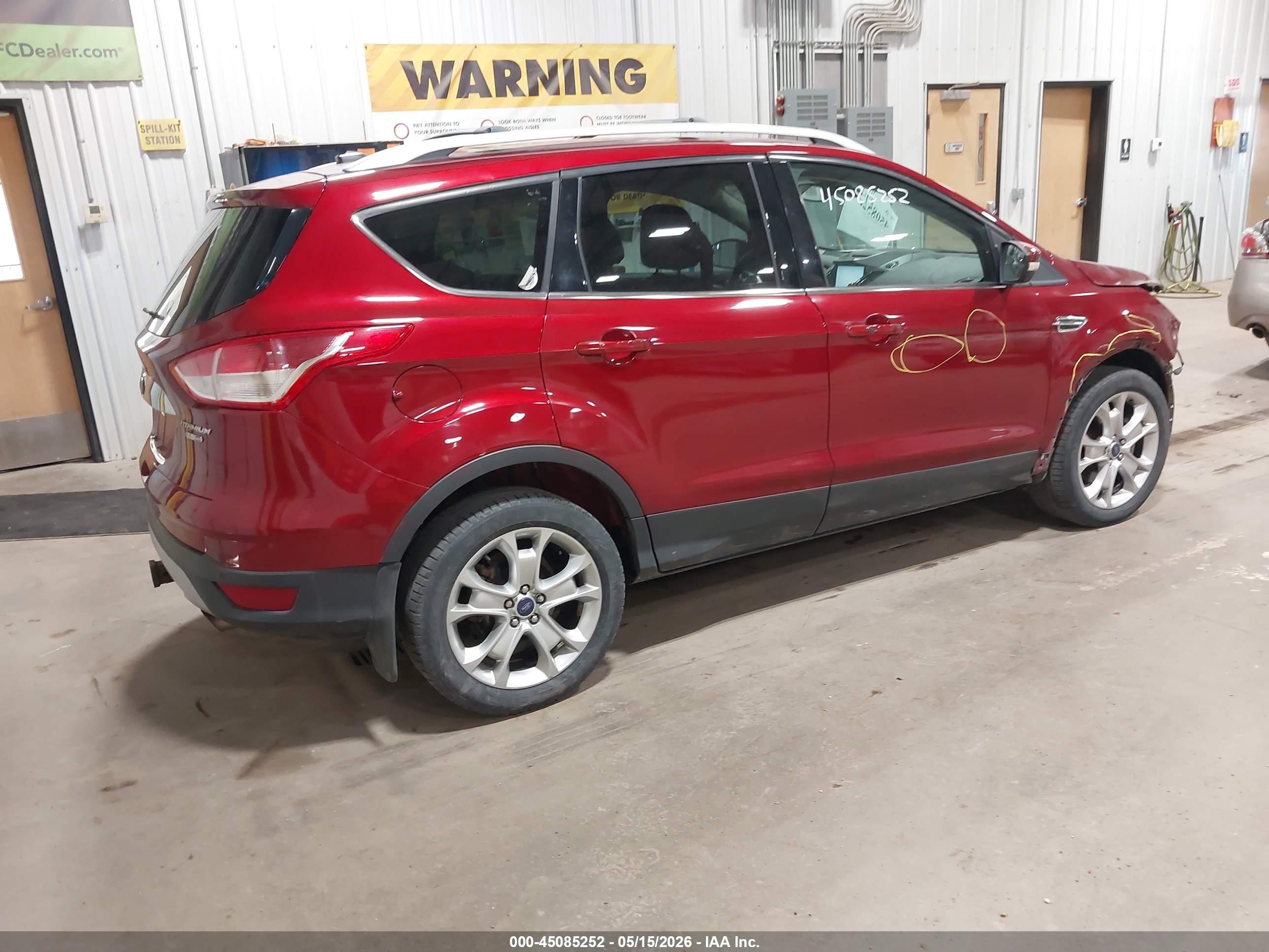 2014 Ford Escape Titanium Red vin: 1FMCU9J9XEUA13742