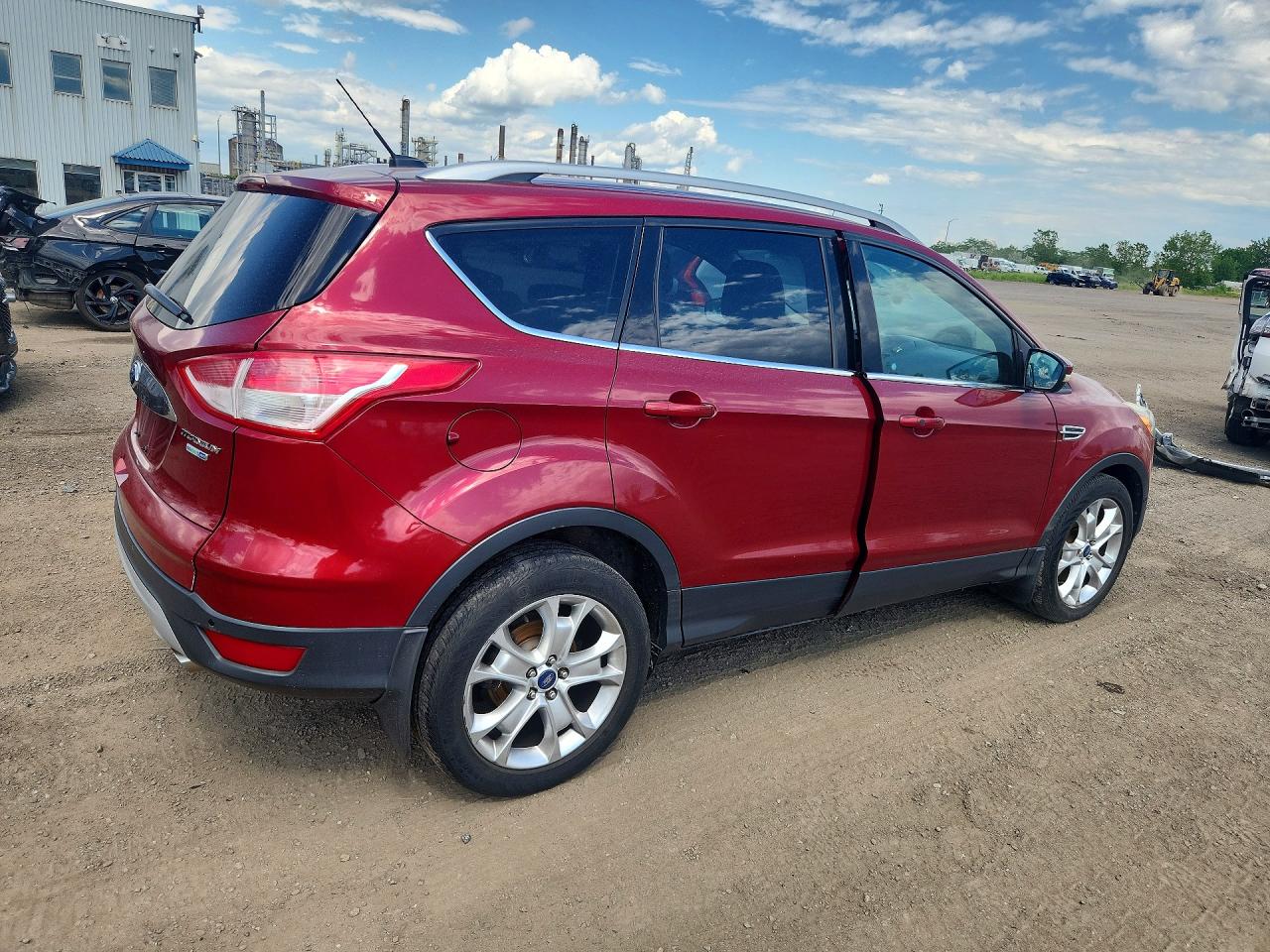 2014 Ford Escape Titanium Красный vin: 1FMCU9J9XEUA16592