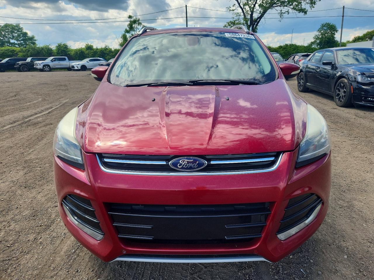 2014 Ford Escape Titanium Красный vin: 1FMCU9J9XEUA16592