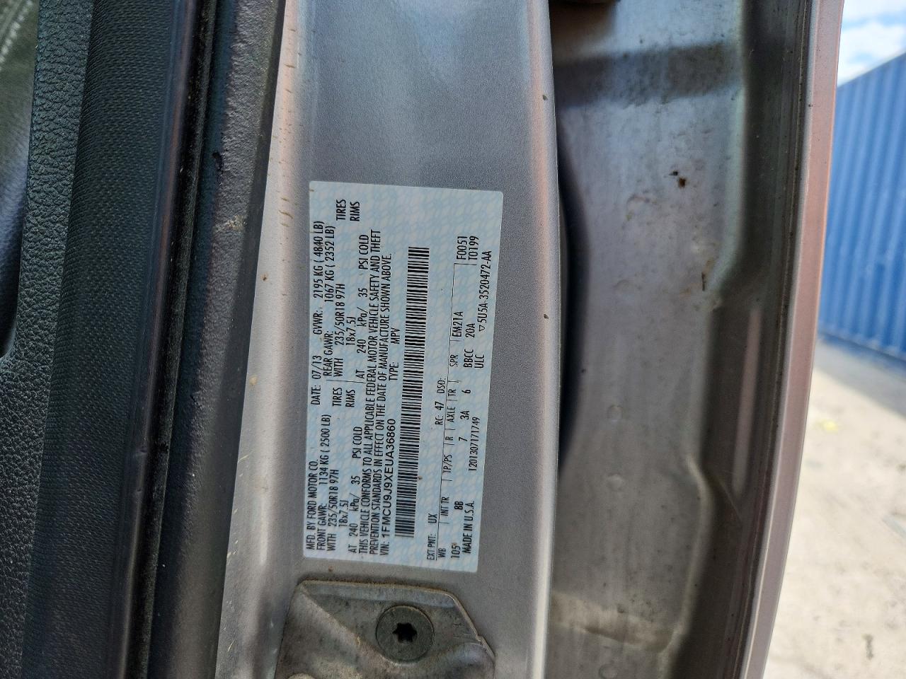 2014 Ford Escape Titanium Silver vin: 1FMCU9J9XEUA36860