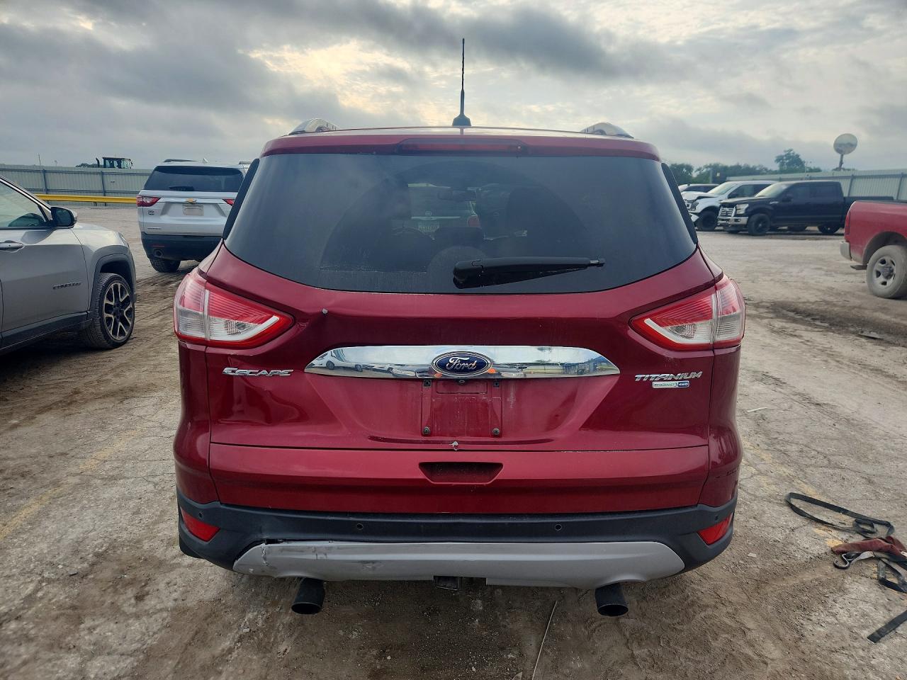 2014 Ford Escape Titanium Burgundy vin: 1FMCU9J9XEUA53111