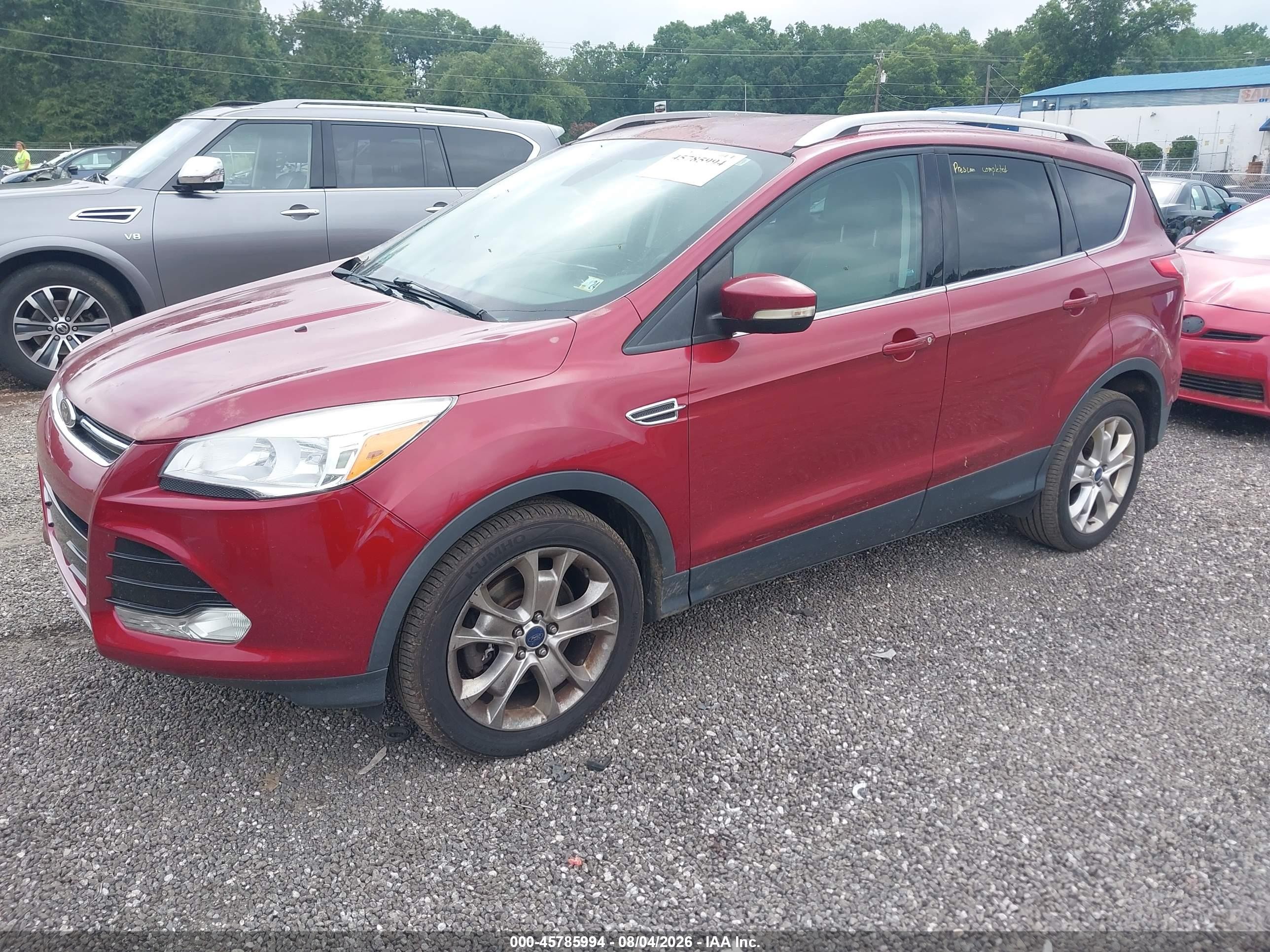 2014 Ford Escape Titanium Red vin: 1FMCU9J9XEUB25909