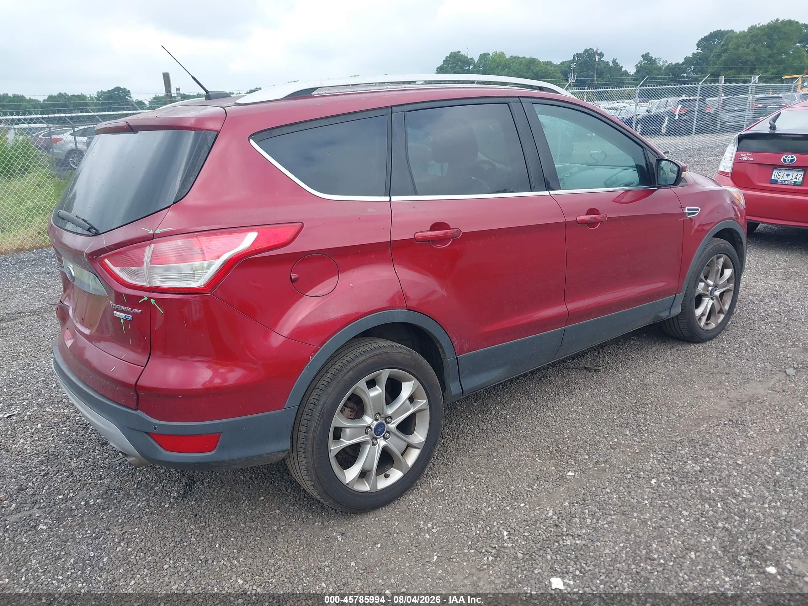 2014 Ford Escape Titanium Red vin: 1FMCU9J9XEUB25909