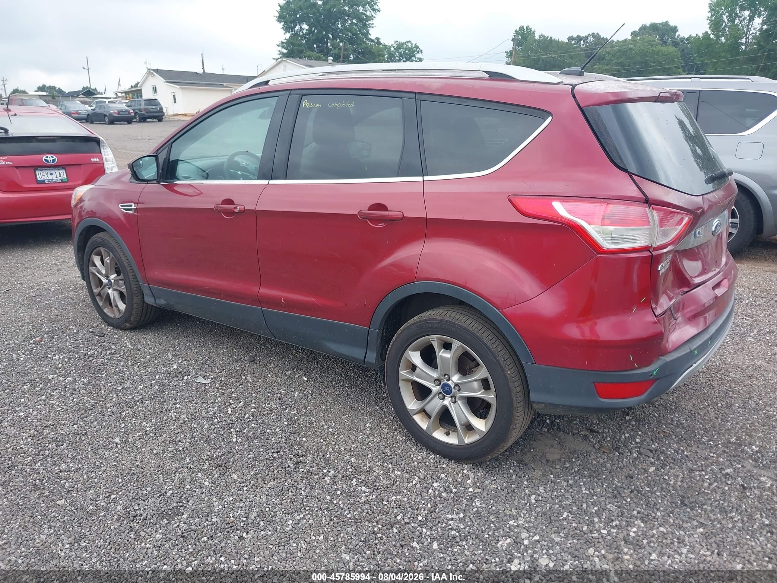2014 Ford Escape Titanium Red vin: 1FMCU9J9XEUB25909