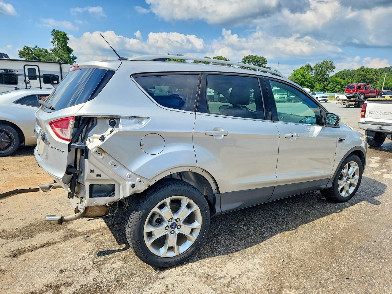 2014 Ford Escape Titanium Silver vin: 1FMCU9J9XEUD17167