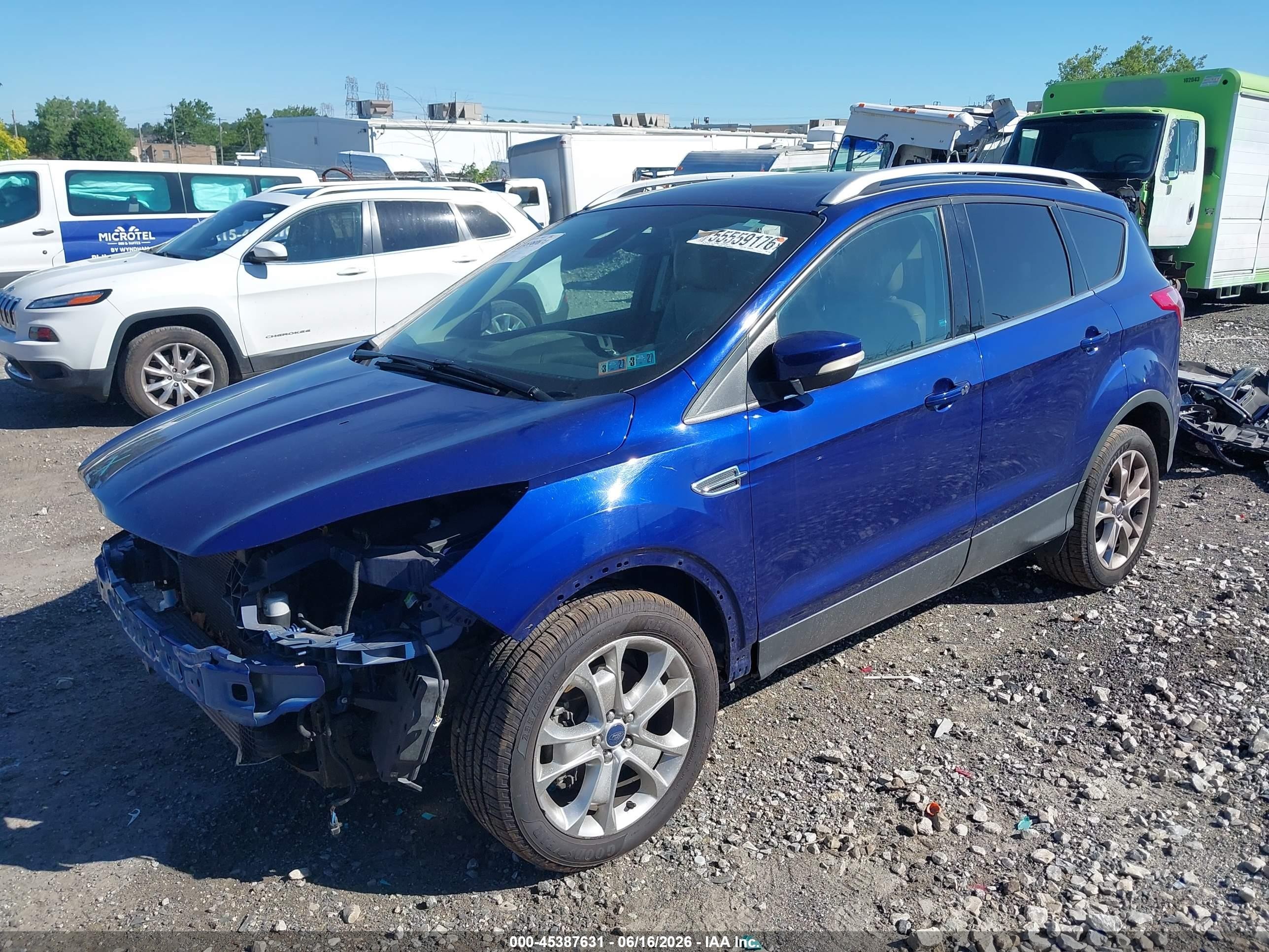 2014 Ford Escape Titanium Blue vin: 1FMCU9J9XEUD55725