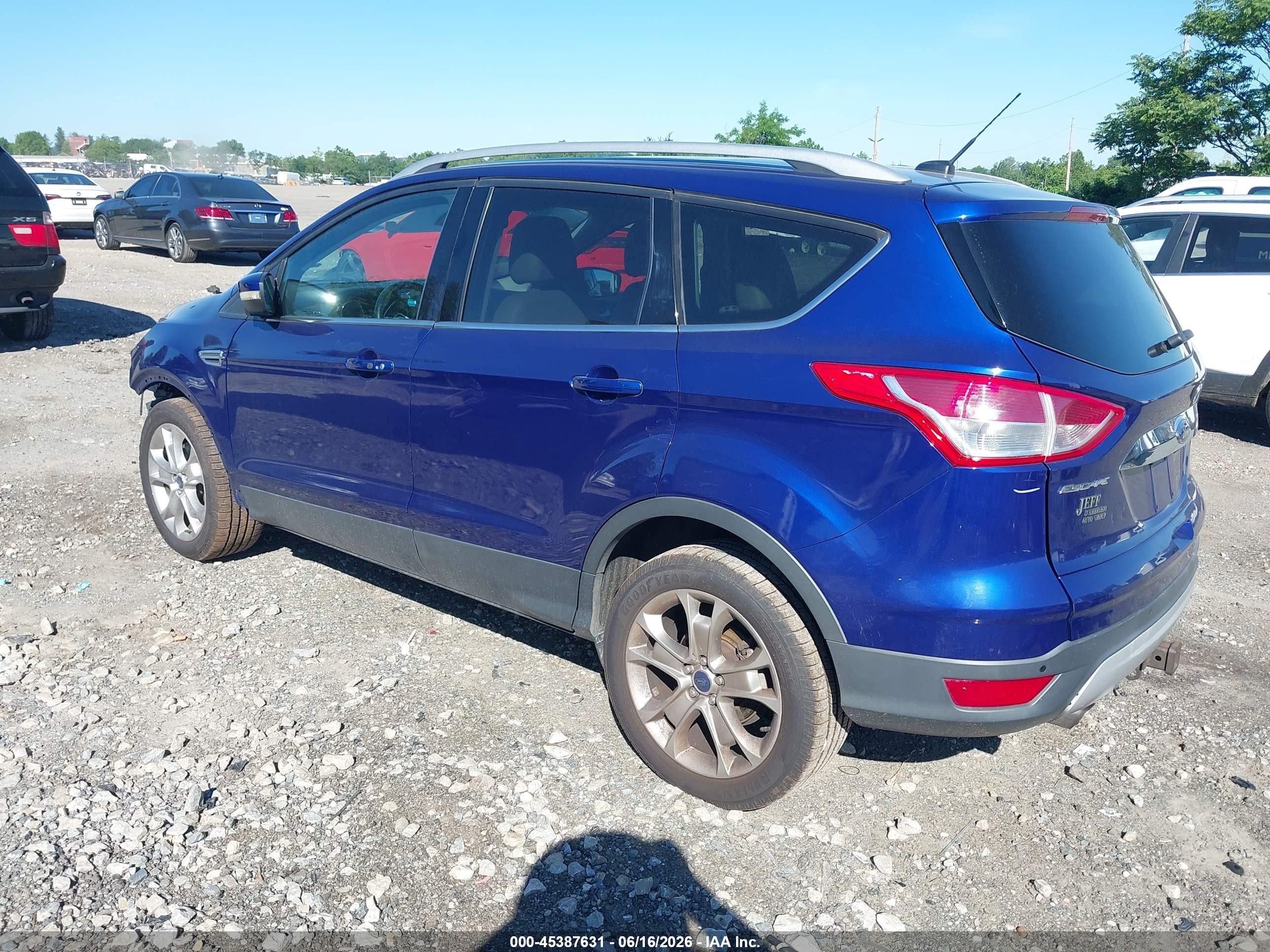 2014 Ford Escape Titanium Blue vin: 1FMCU9J9XEUD55725