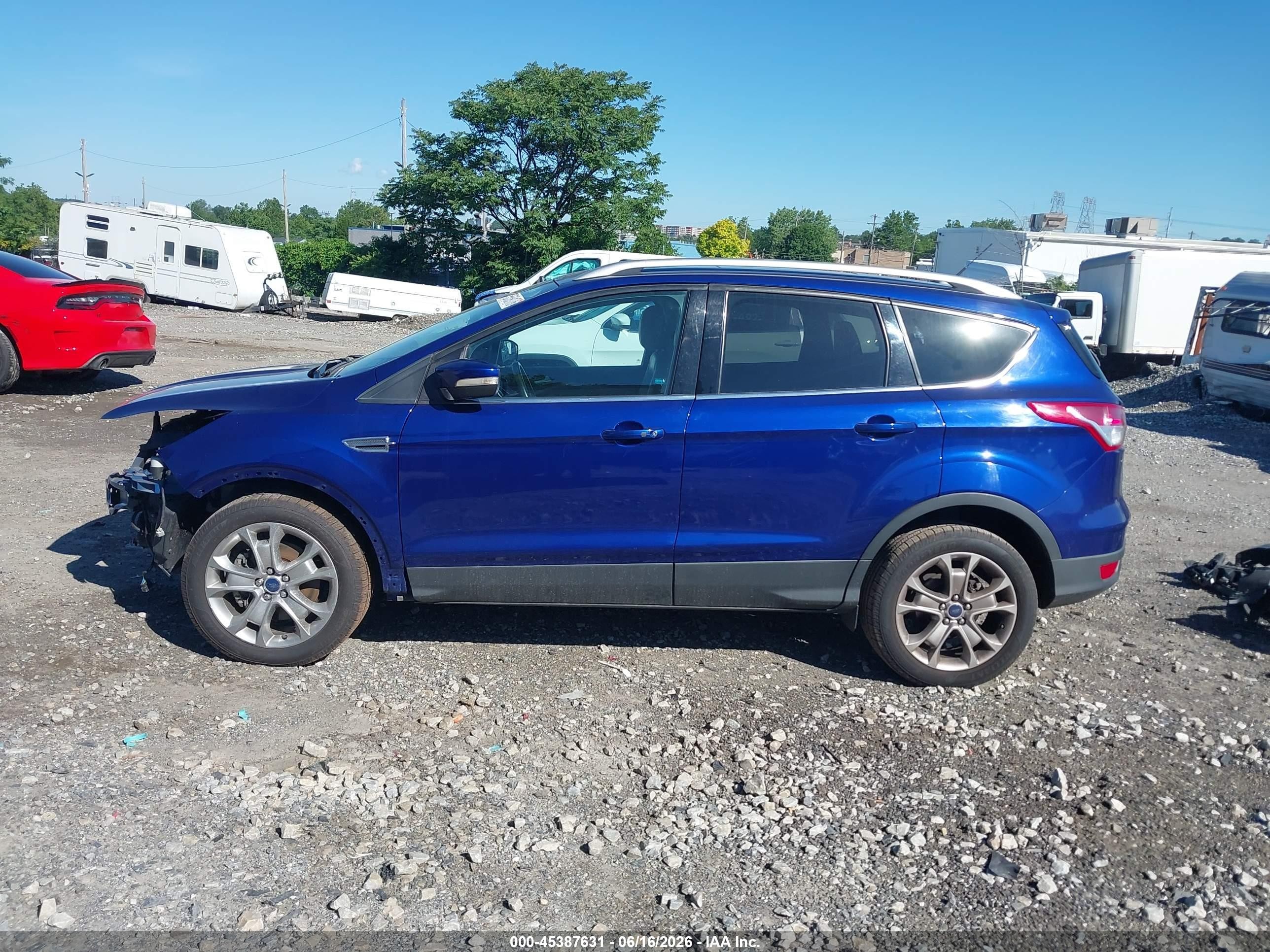 2014 Ford Escape Titanium Blue vin: 1FMCU9J9XEUD55725