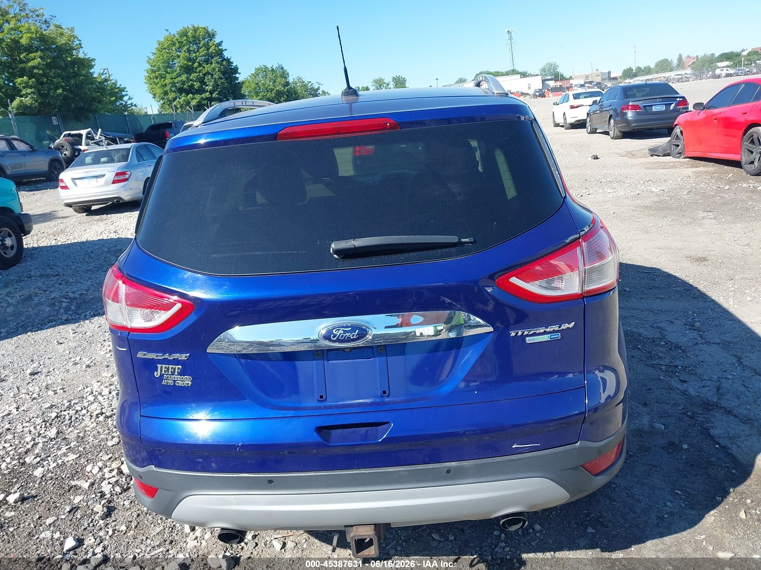 2014 Ford Escape Titanium Blue vin: 1FMCU9J9XEUD55725