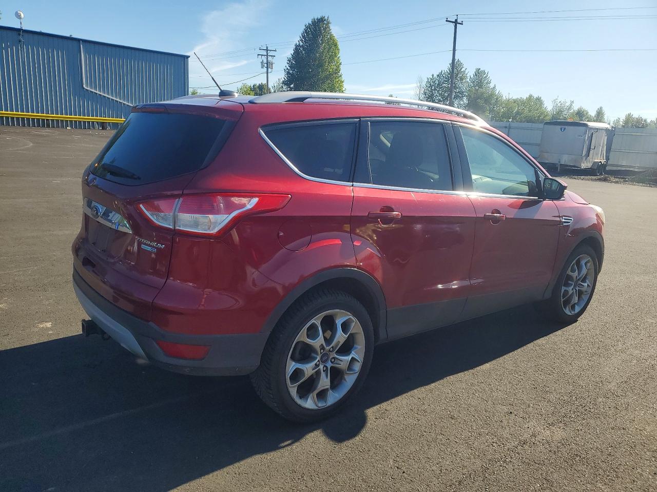 2015 Ford Escape Titanium Red vin: 1FMCU9J9XFUB50004