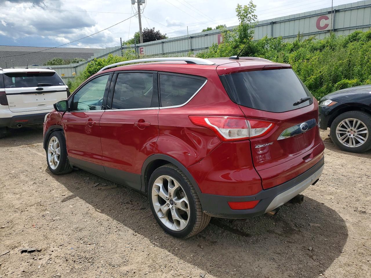 2015 Ford Escape Titanium Red vin: 1FMCU9J9XFUC03283