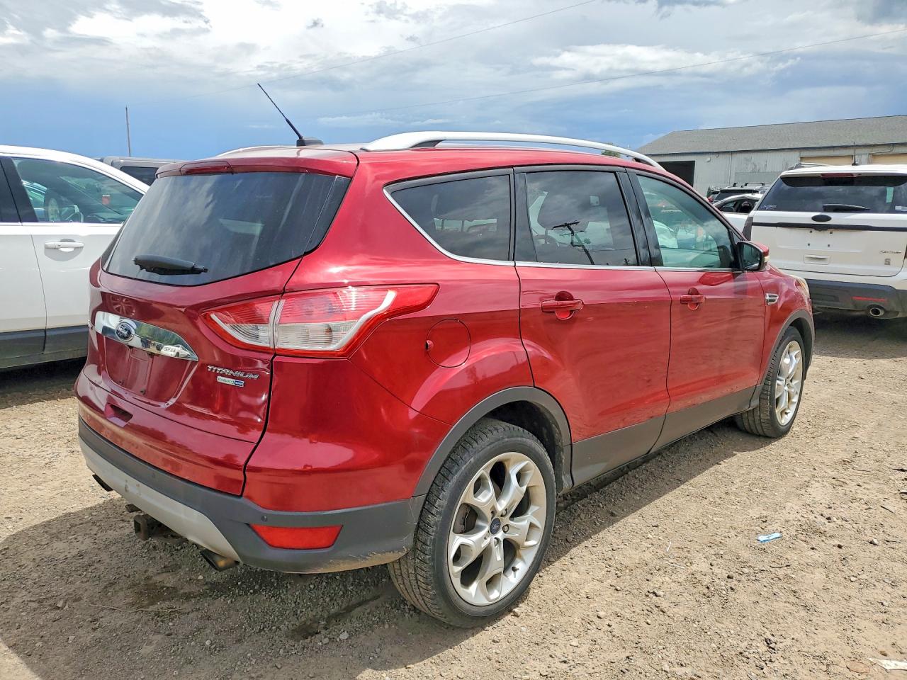 2015 Ford Escape Titanium Red vin: 1FMCU9J9XFUC03283