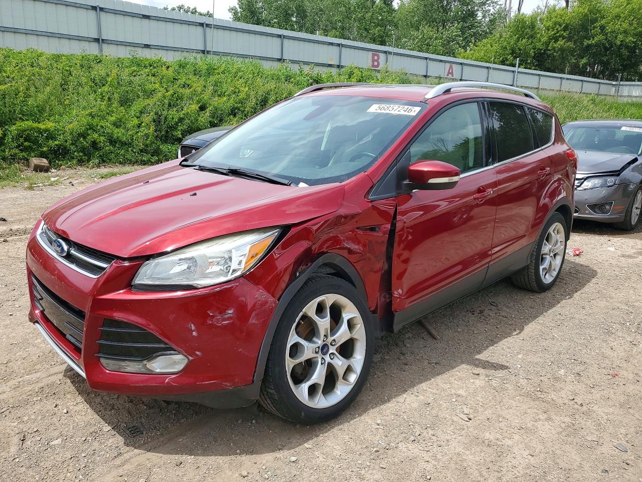 2015 Ford Escape Titanium Red vin: 1FMCU9J9XFUC03283
