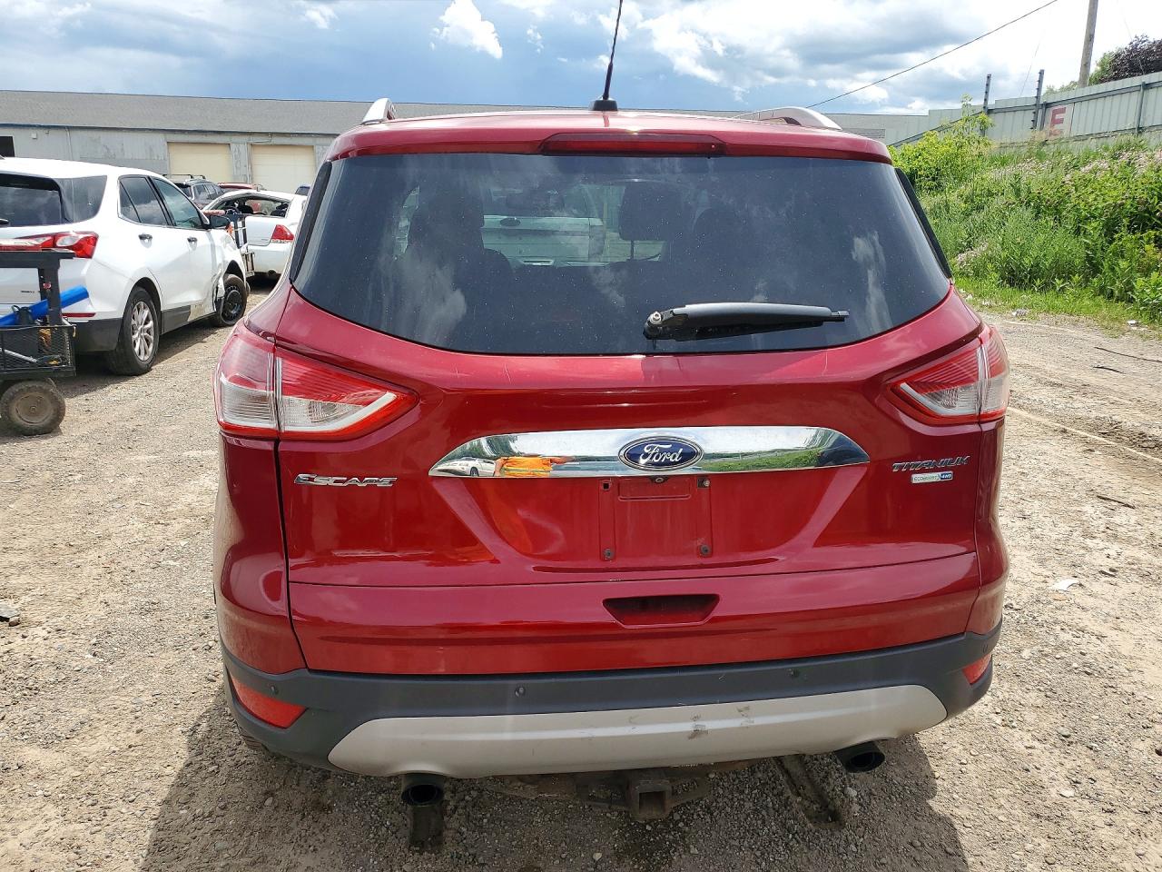 2015 Ford Escape Titanium Red vin: 1FMCU9J9XFUC03283
