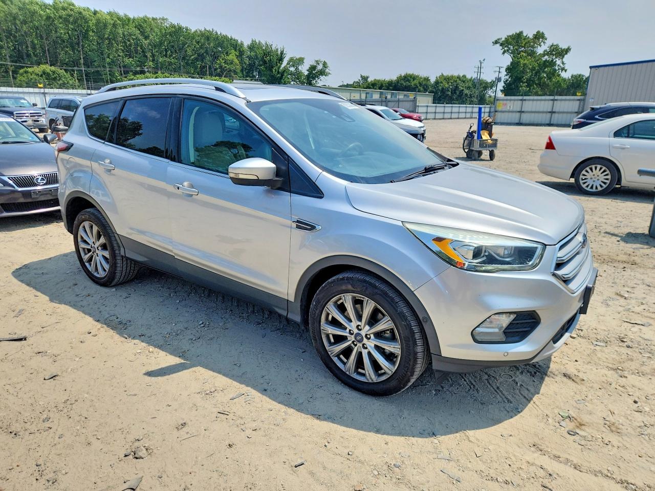2017 Ford Escape Titanium Silver vin: 1FMCU9J9XHUD60640