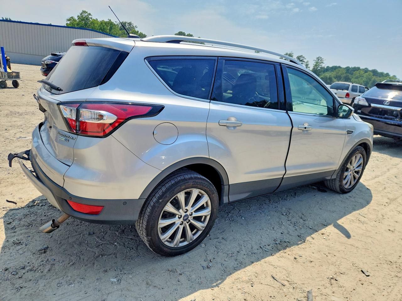 2017 Ford Escape Titanium Silver vin: 1FMCU9J9XHUD60640