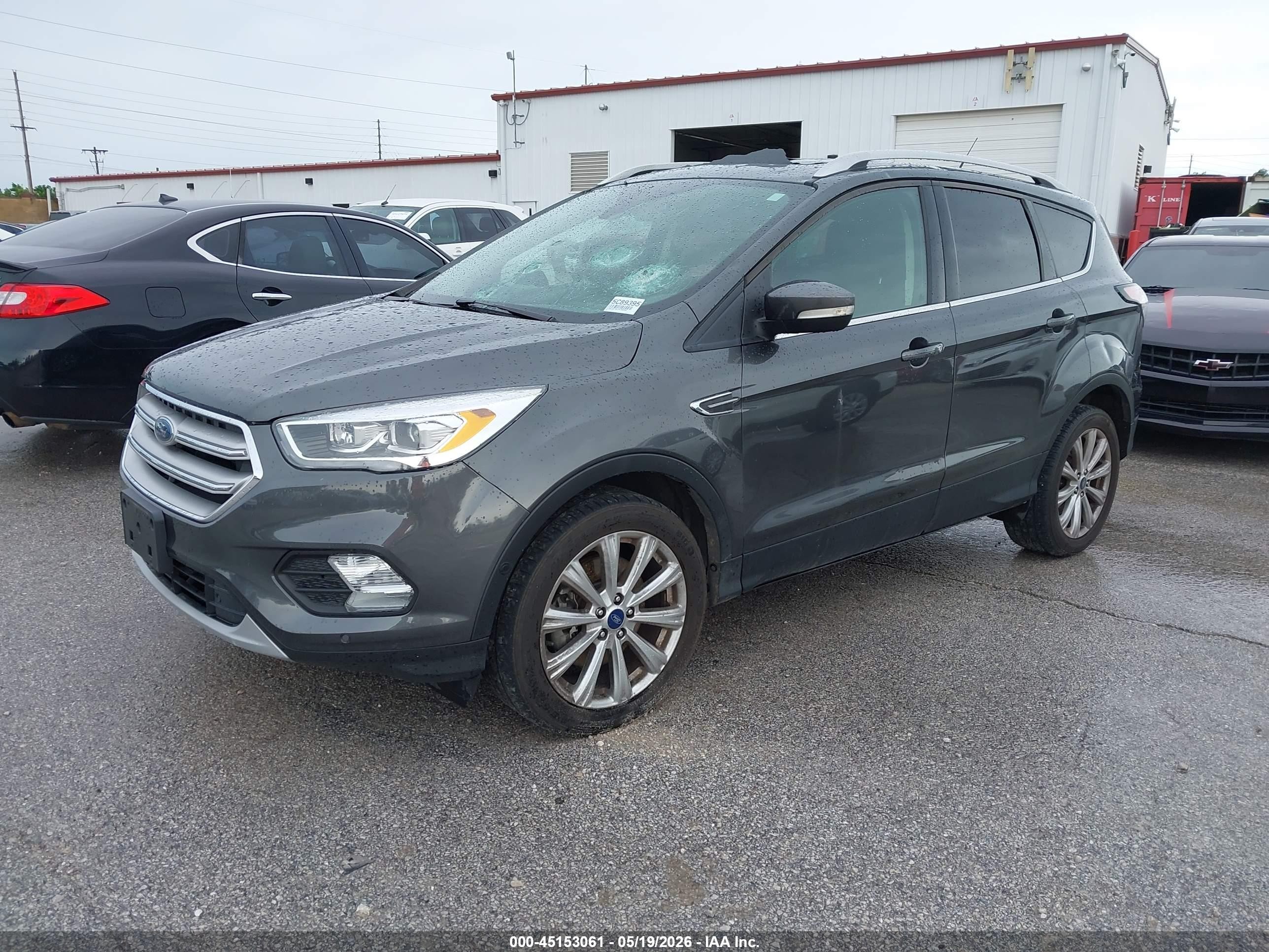2018 Ford Escape Titanium Серый vin: 1FMCU9J9XJUC89395