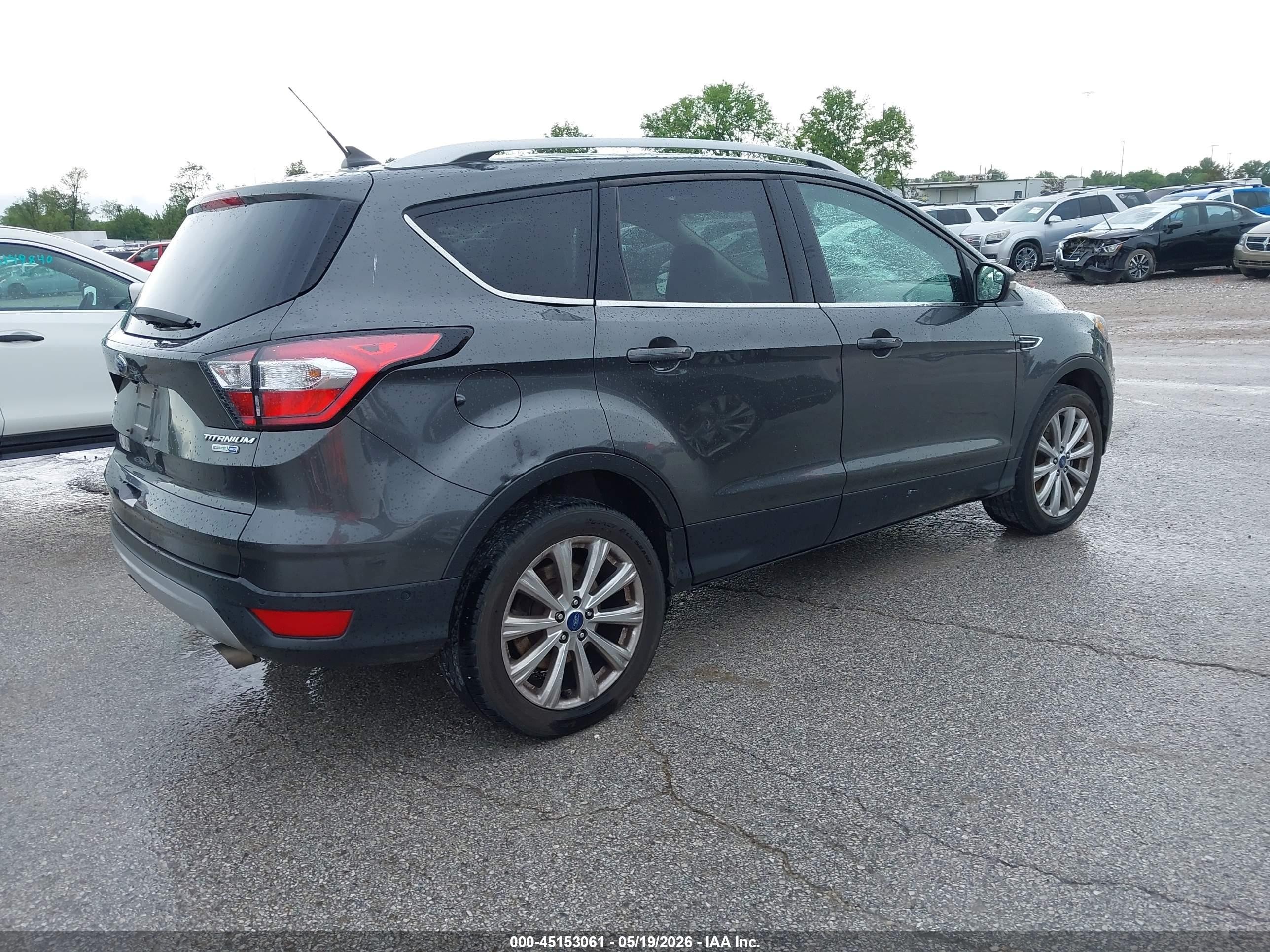 2018 Ford Escape Titanium Серый vin: 1FMCU9J9XJUC89395