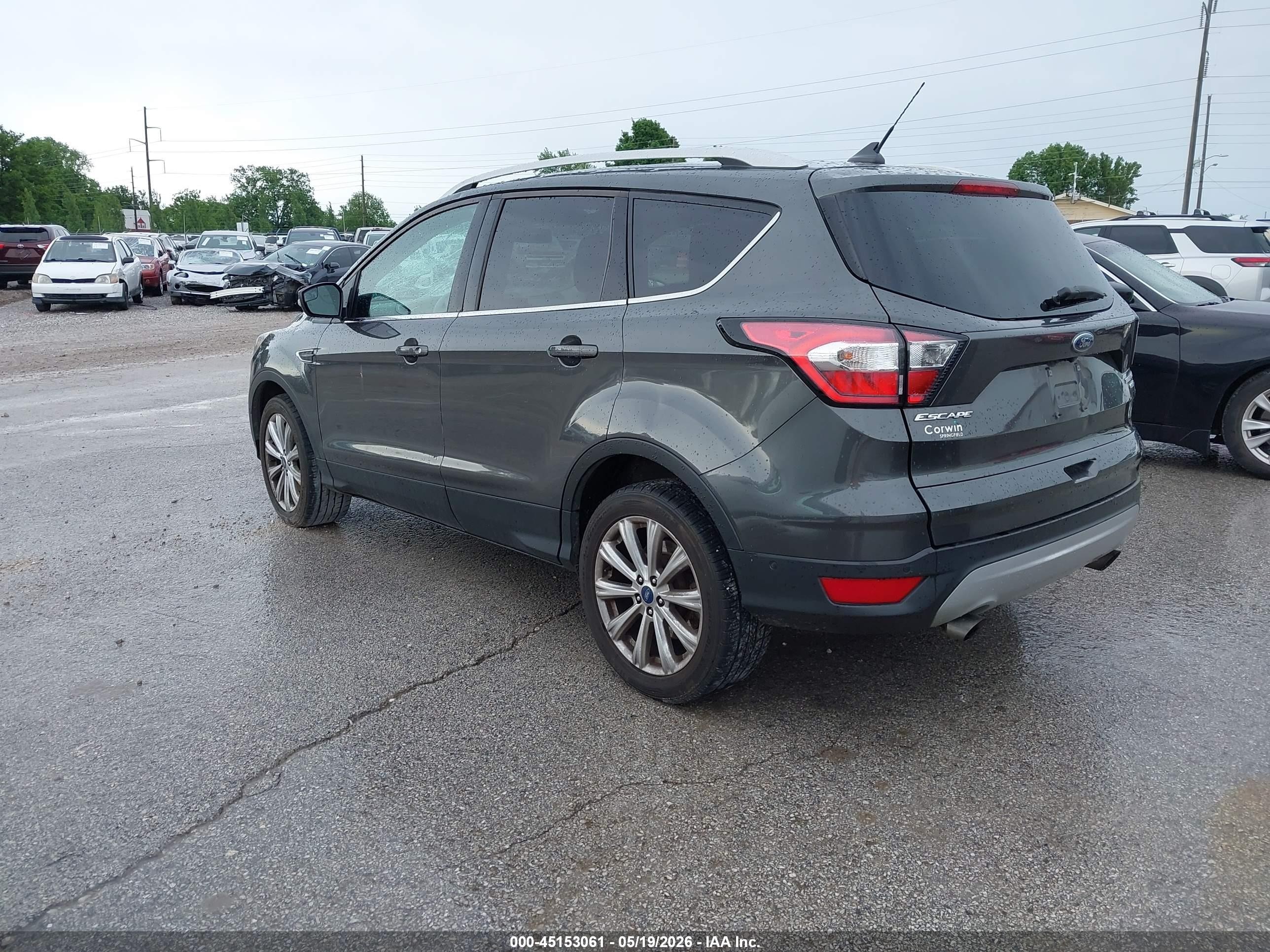 2018 Ford Escape Titanium Серый vin: 1FMCU9J9XJUC89395