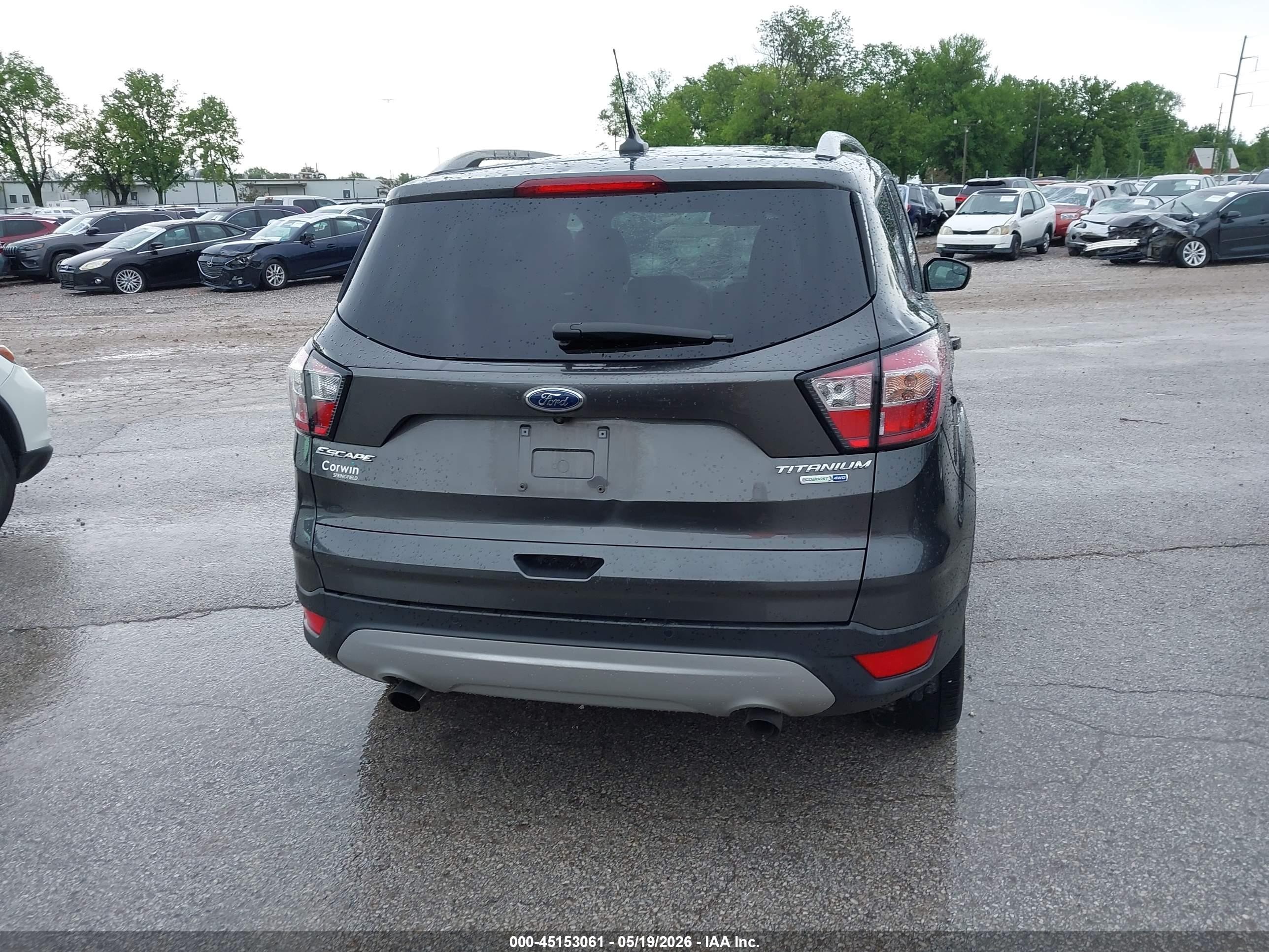 2018 Ford Escape Titanium Серый vin: 1FMCU9J9XJUC89395