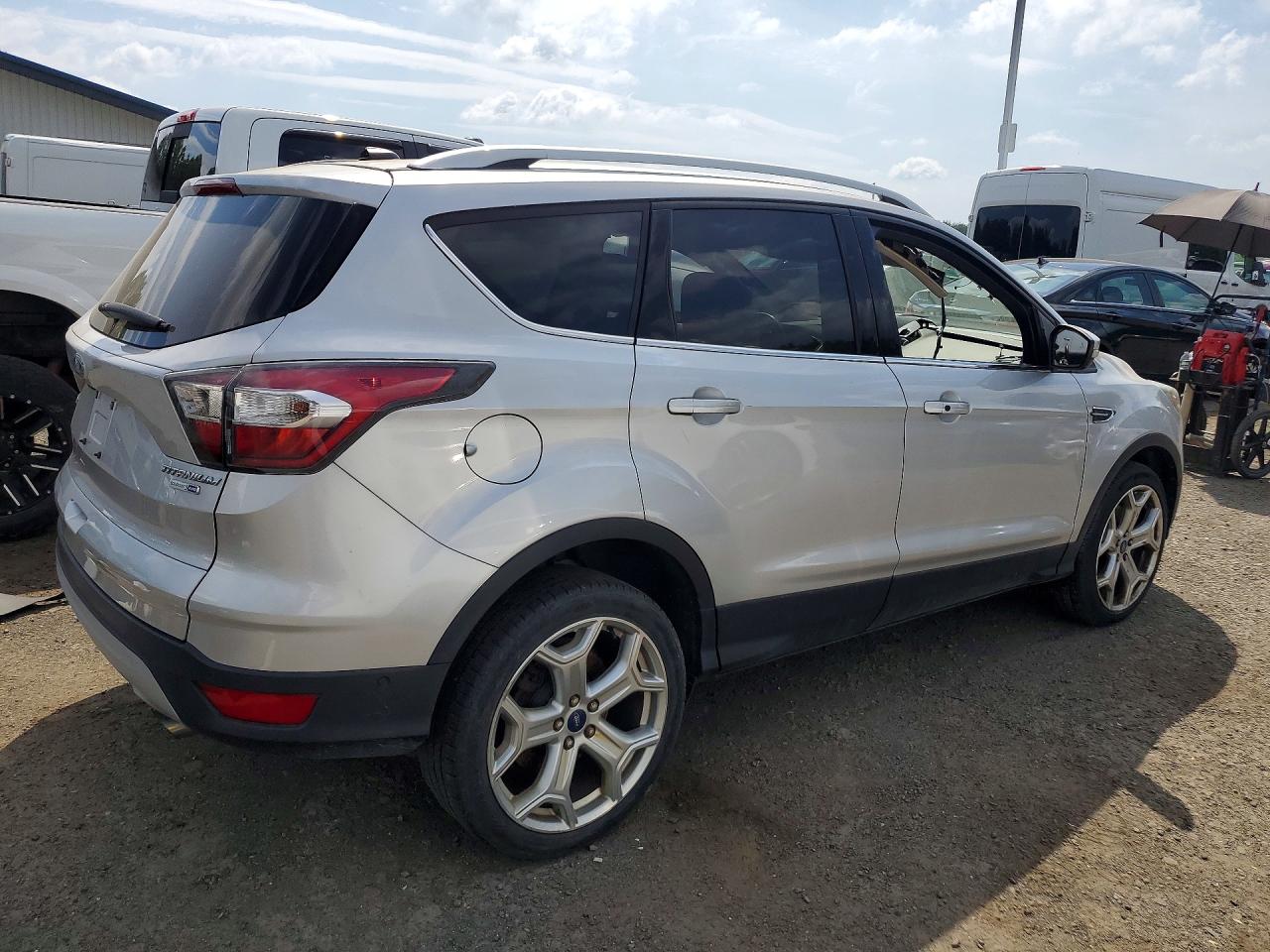 2017 Ford Escape Titanium Silver vin: 1FMCU9JD0HUD86376