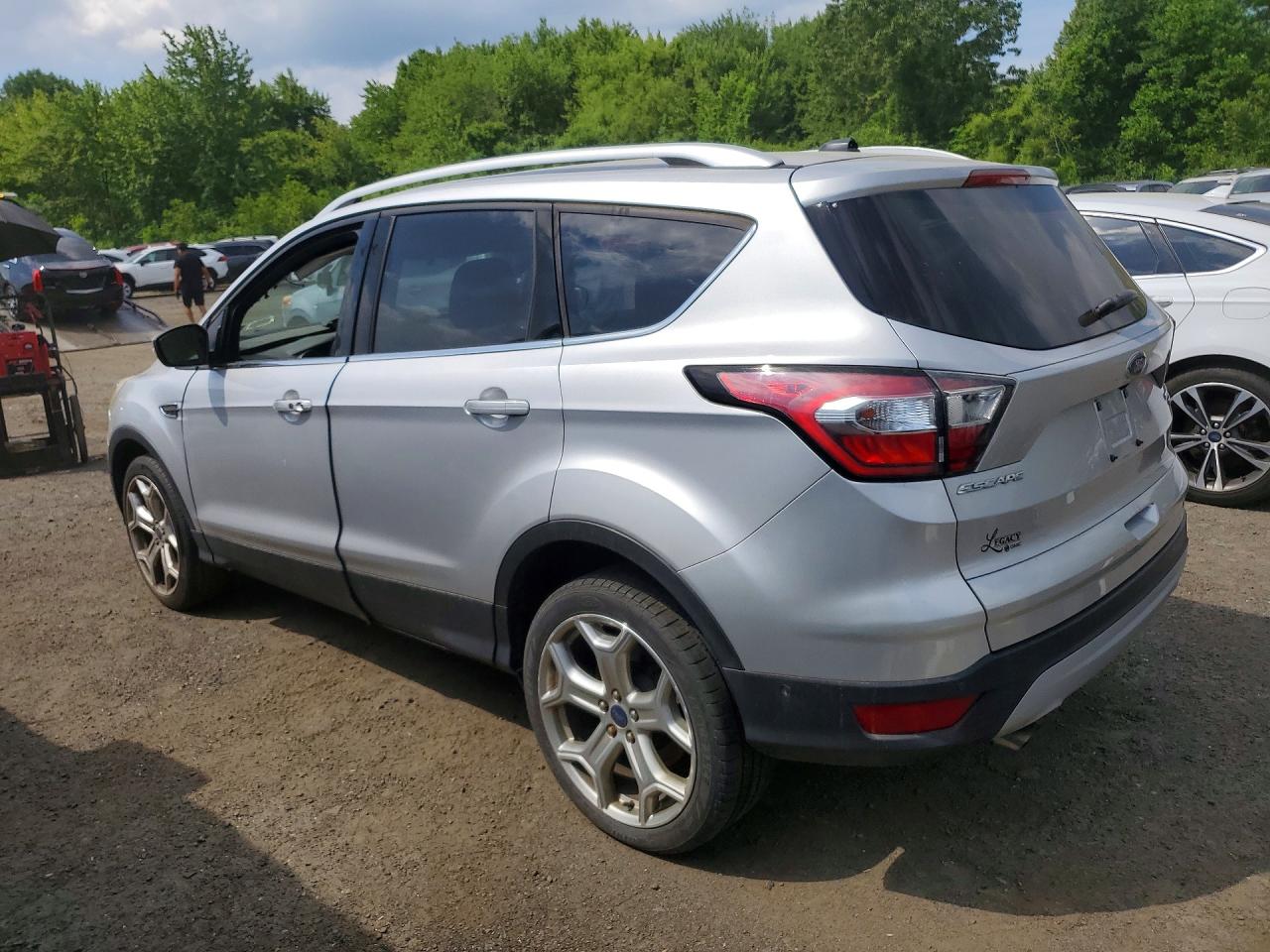 2017 Ford Escape Titanium Silver vin: 1FMCU9JD0HUD86376
