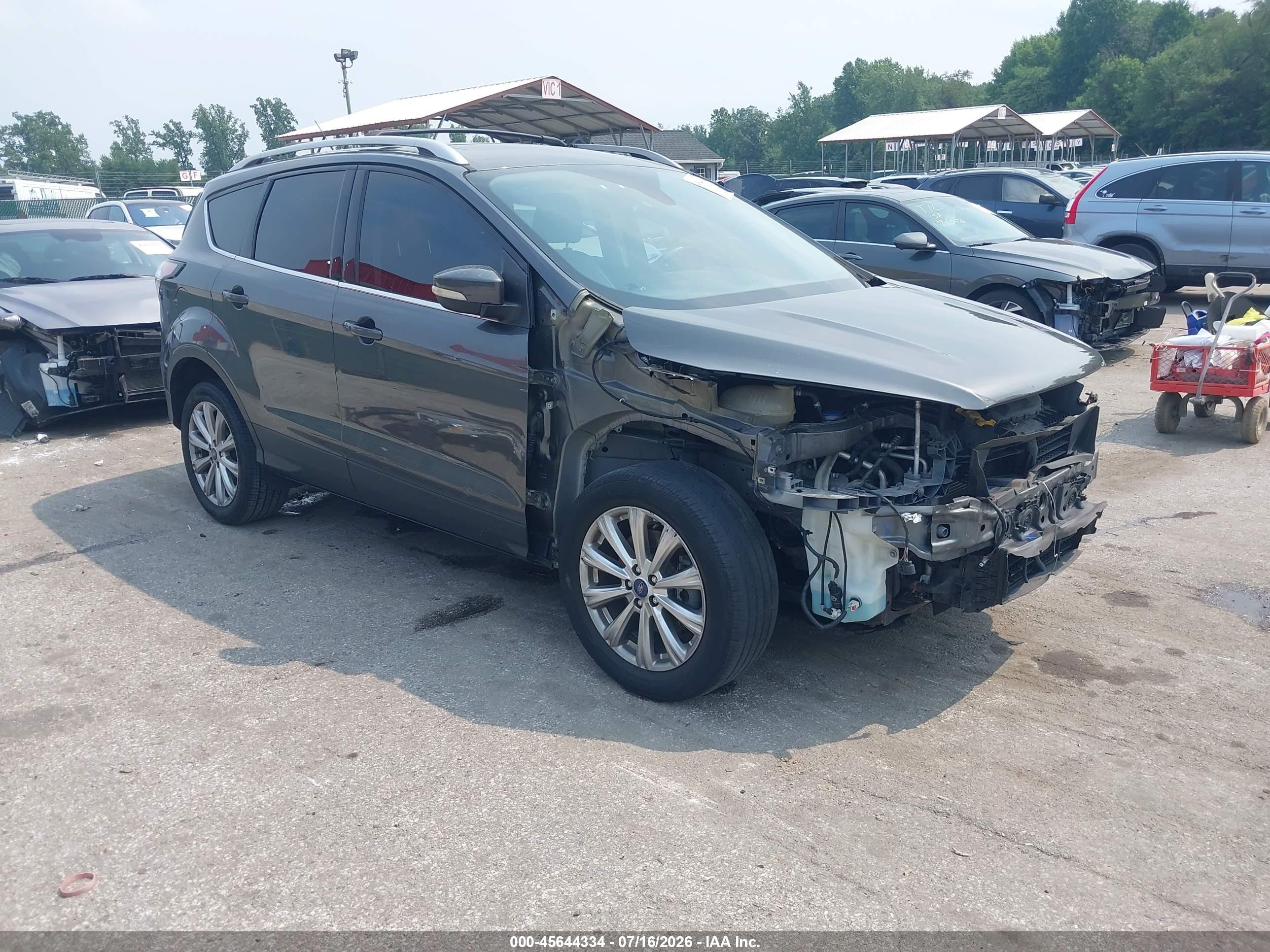 2017 Ford Escape Titanium Серый vin: 1FMCU9JD3HUC71612