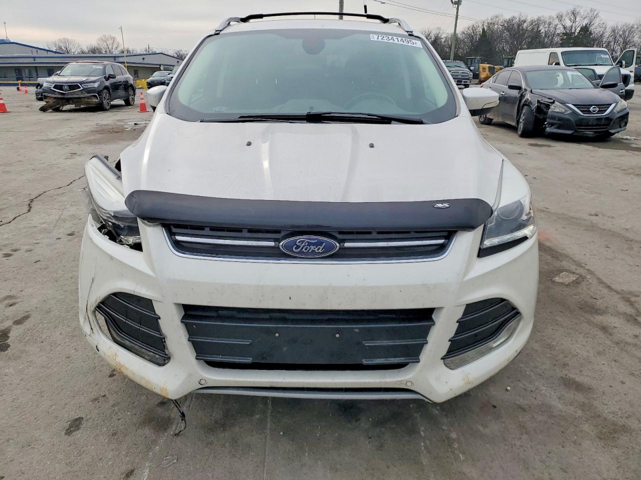 2014 Ford Escape Titanium White vin: 1FMCU9JX0EUA75522