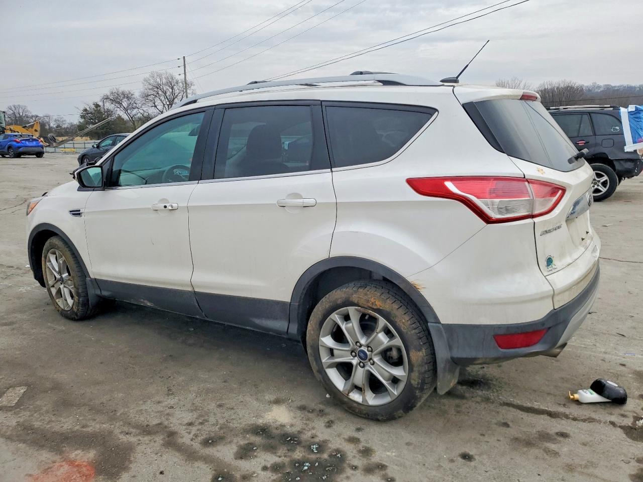 2014 Ford Escape Titanium White vin: 1FMCU9JX0EUA75522