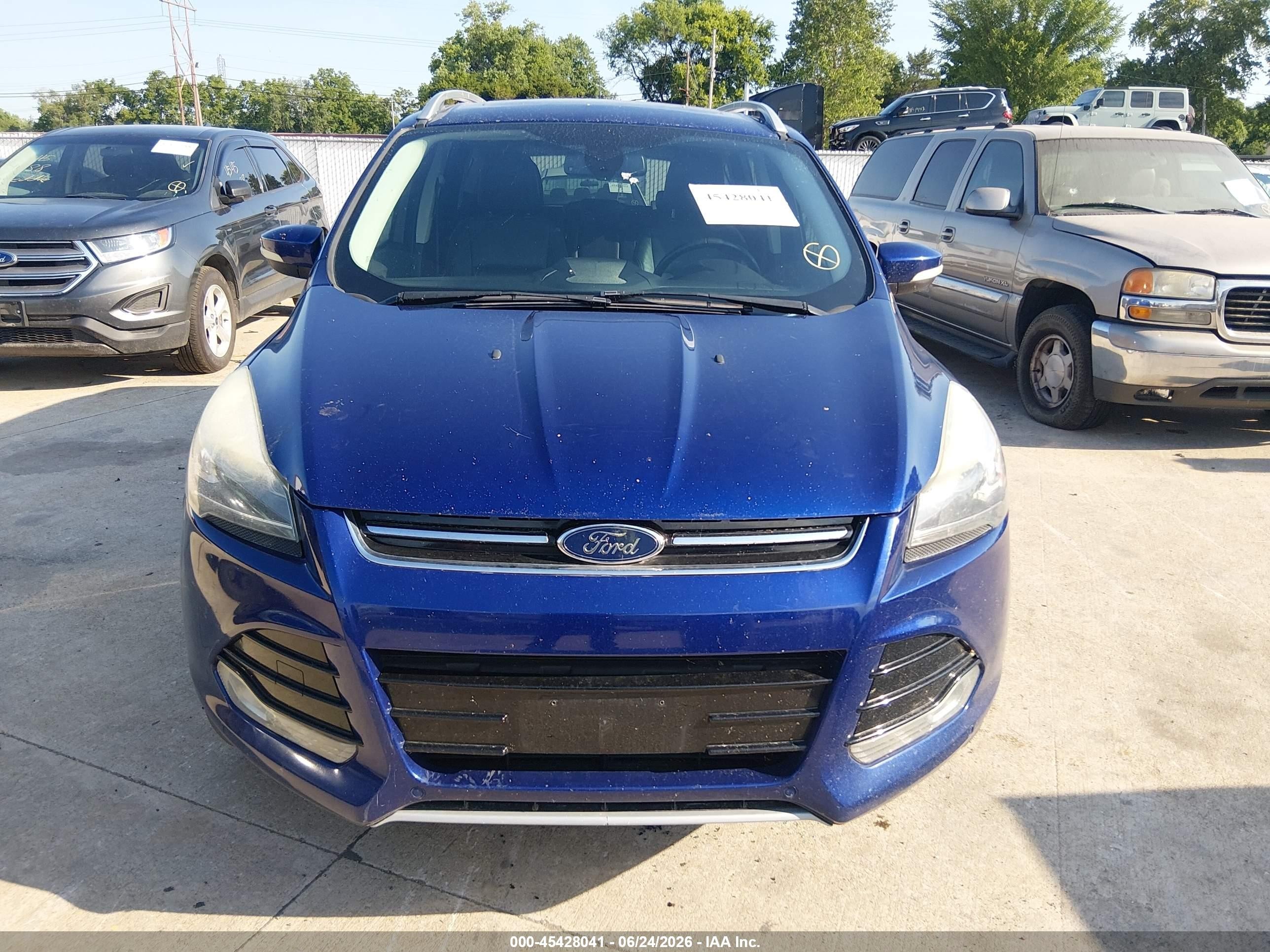 2014 Ford Escape Titanium Blue vin: 1FMCU9JX0EUD58051
