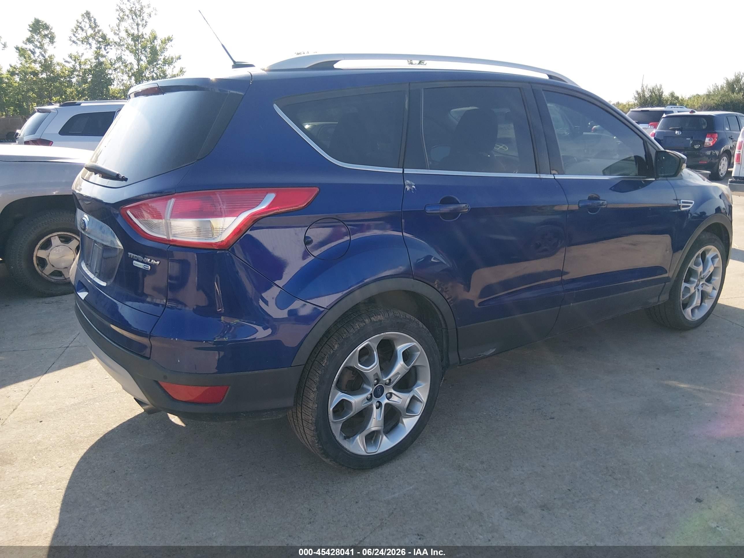 2014 Ford Escape Titanium Blue vin: 1FMCU9JX0EUD58051