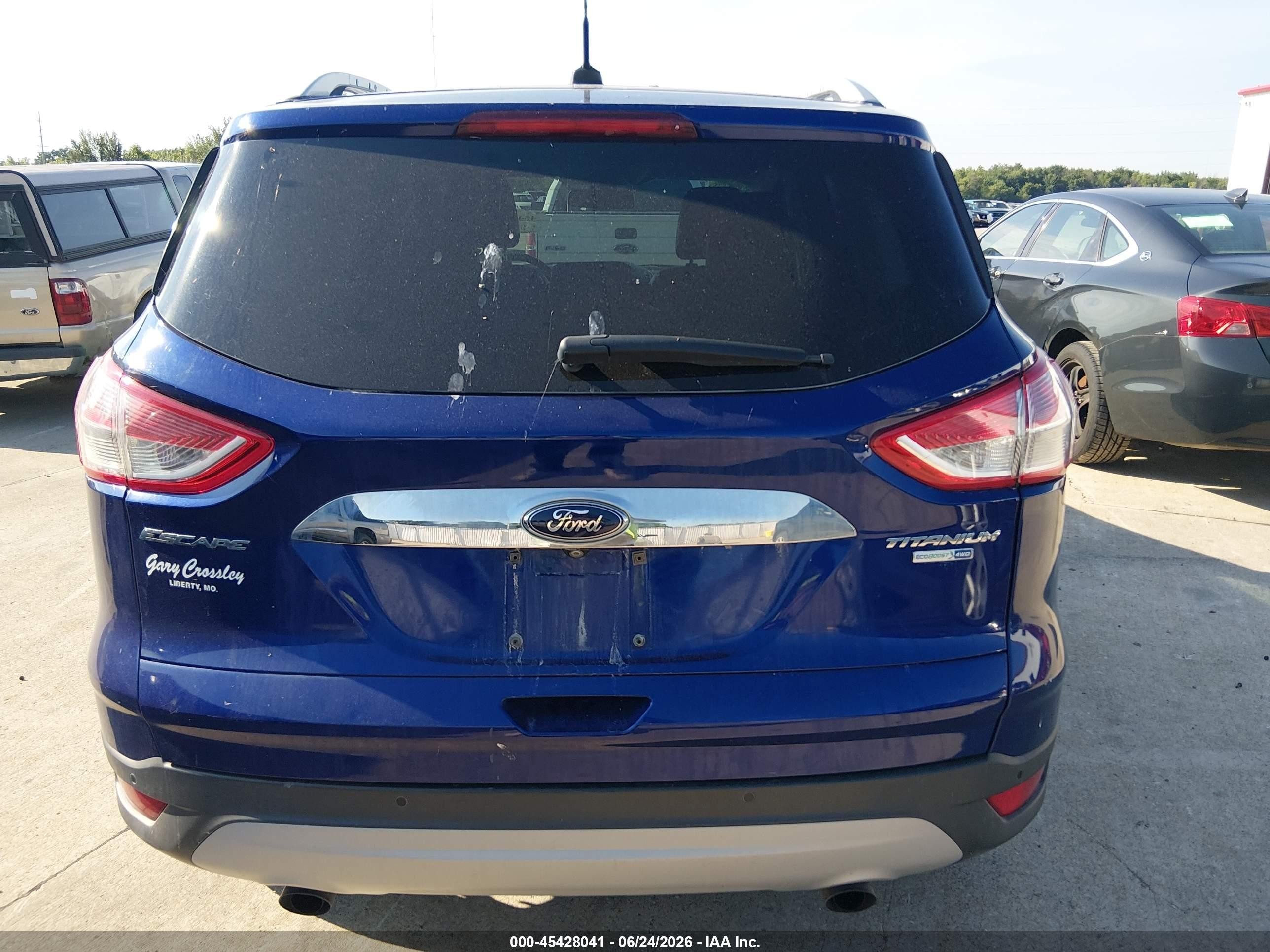 2014 Ford Escape Titanium Blue vin: 1FMCU9JX0EUD58051