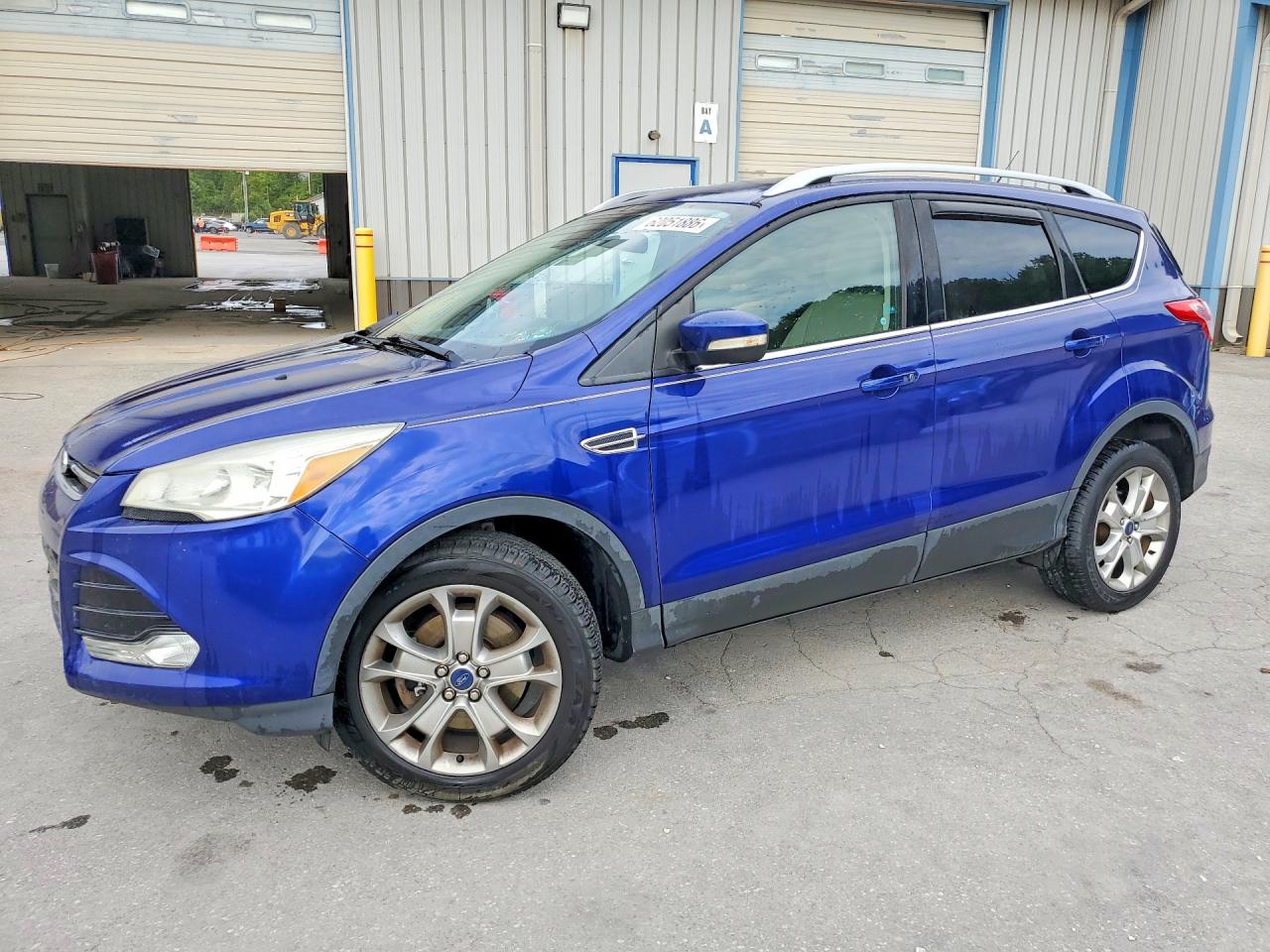 2015 Ford Escape Titanium Синий vin: 1FMCU9JX0FUC73146