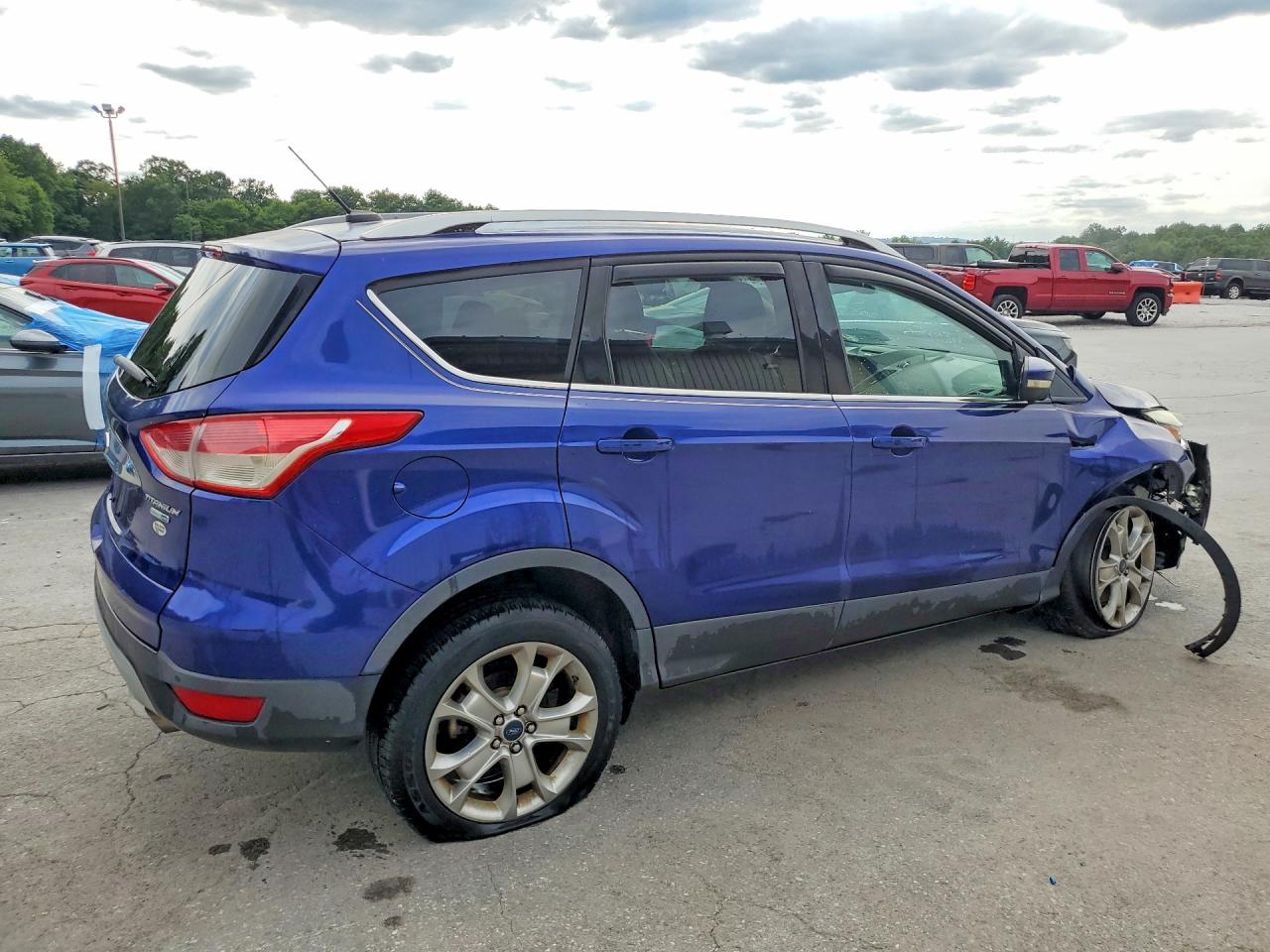 2015 Ford Escape Titanium Синий vin: 1FMCU9JX0FUC73146