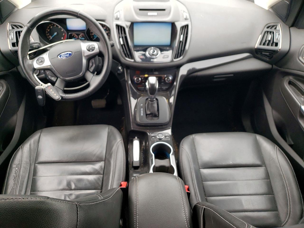 2014 Ford Escape Titanium White vin: 1FMCU9JX1EUE32173
