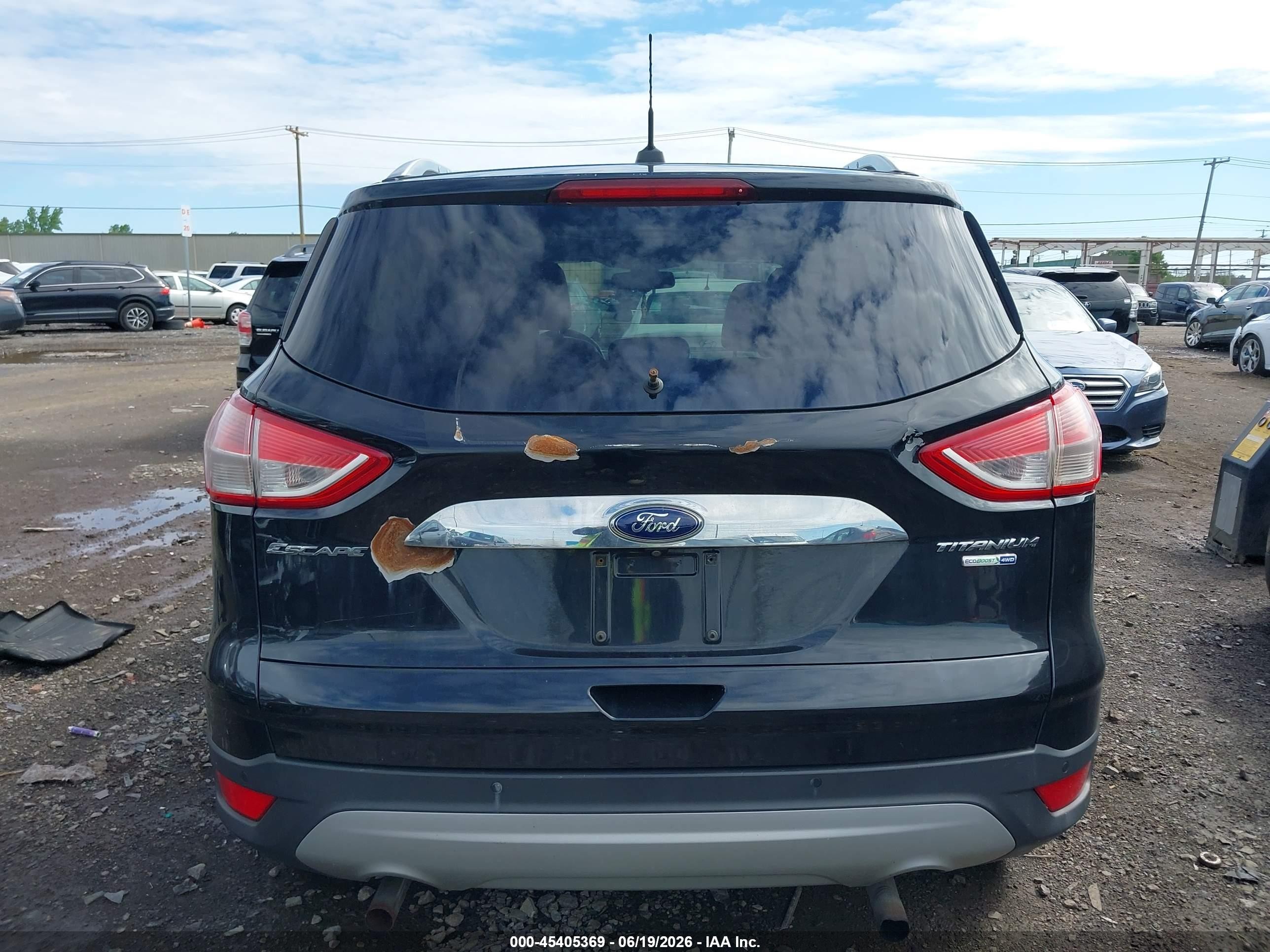 2015 Ford Escape Titanium Черный vin: 1FMCU9JX2FUC41508